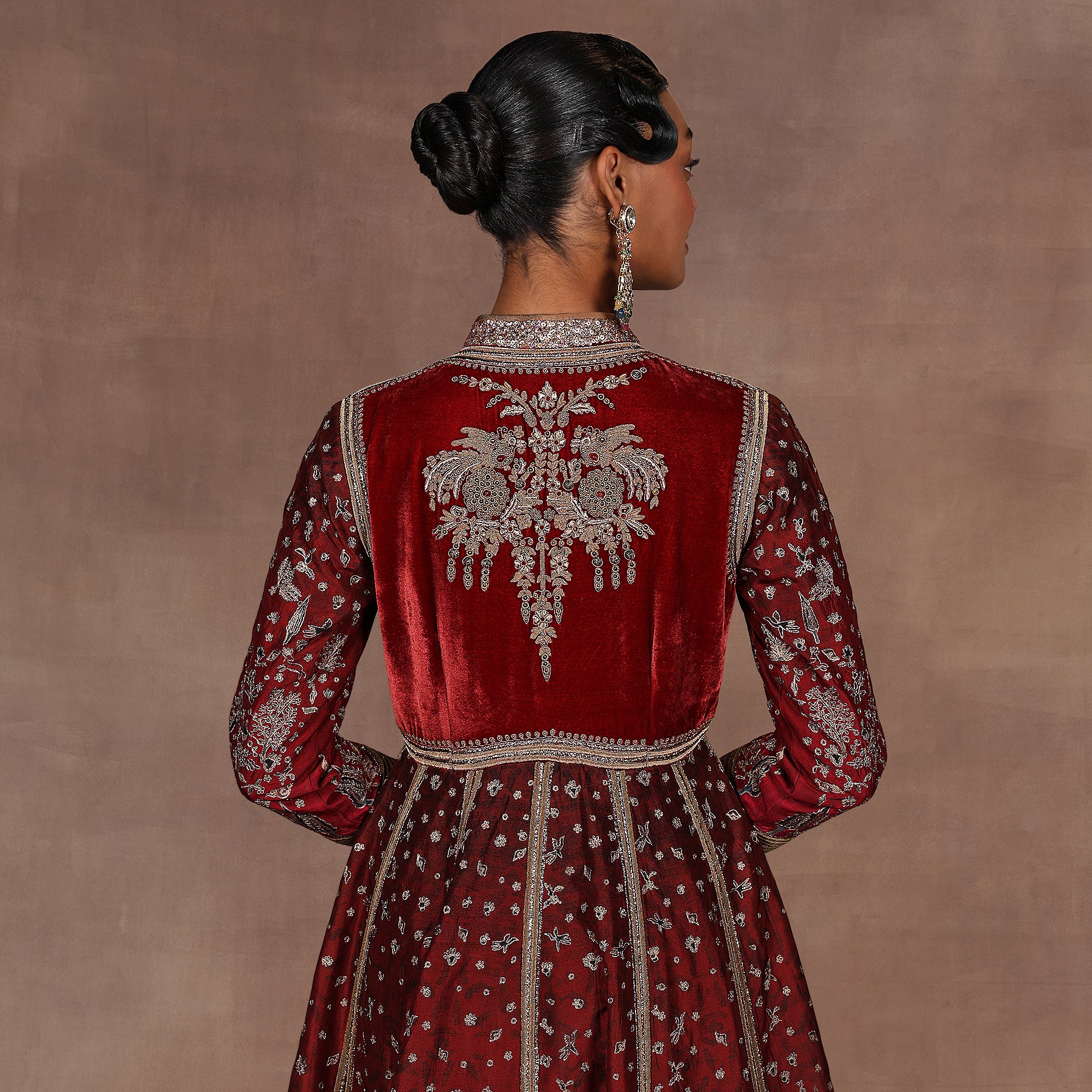 Burgundy Ombre Jacket Set | EAST