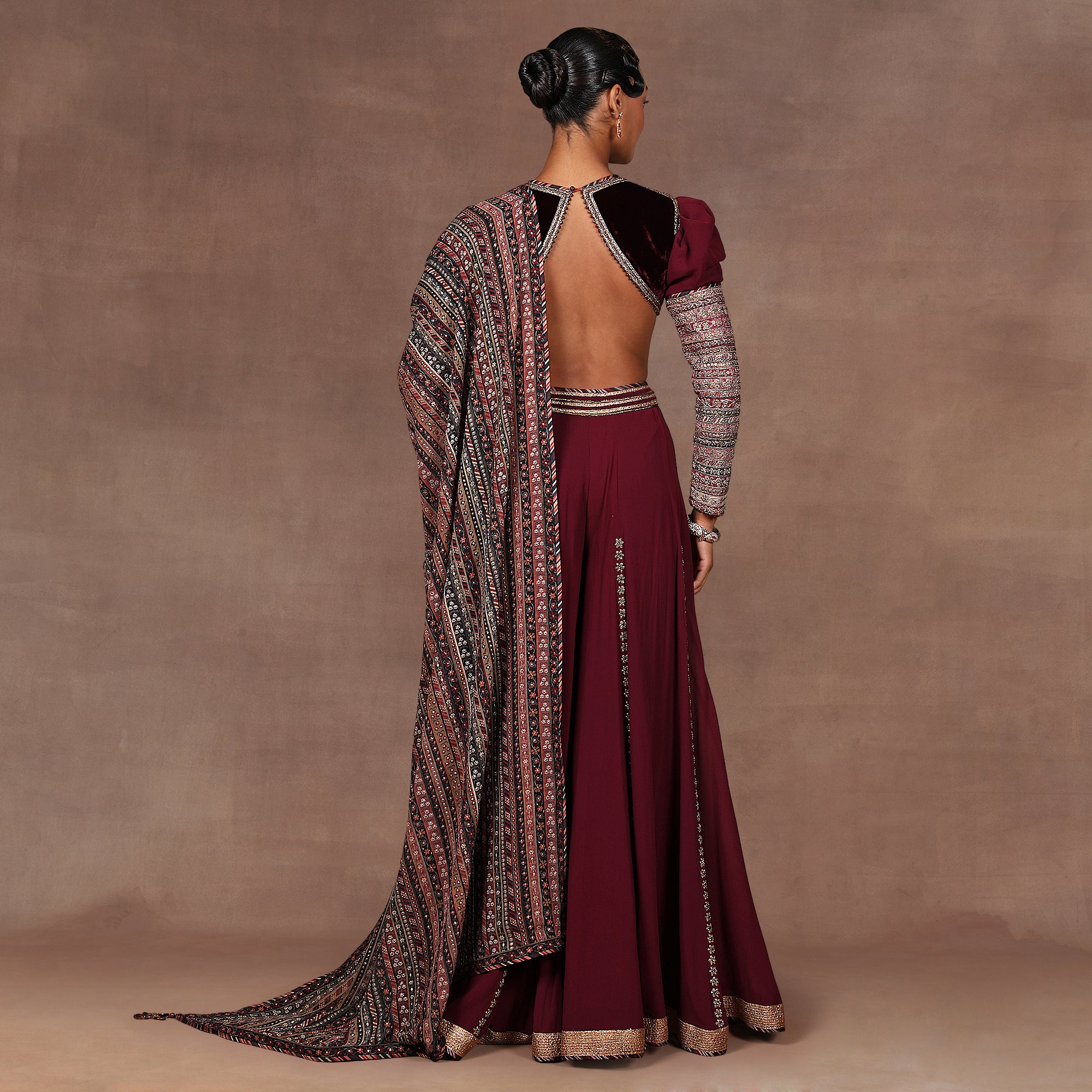 Burgundy Sharara Set | EAST