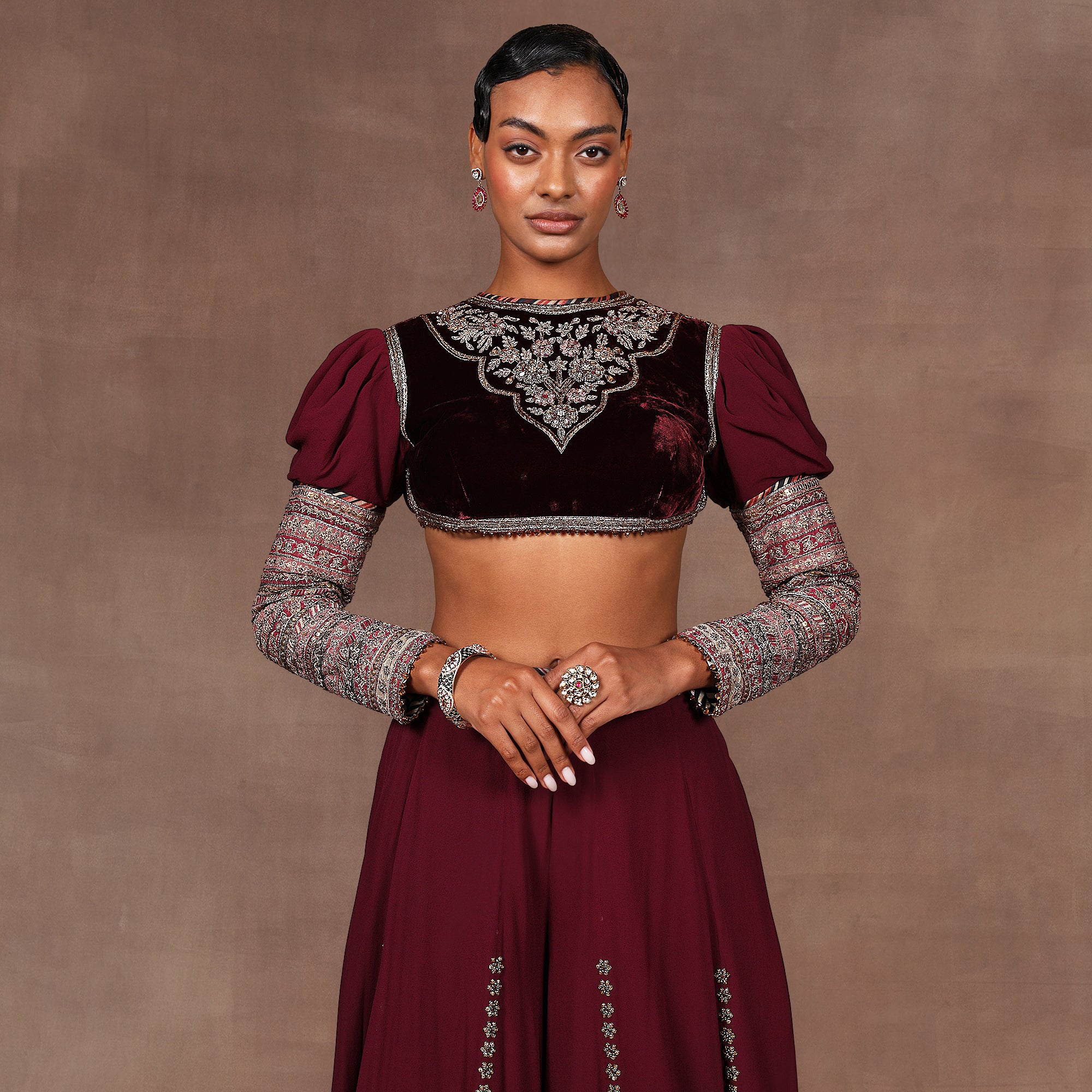 Burgundy Sharara Set | EAST