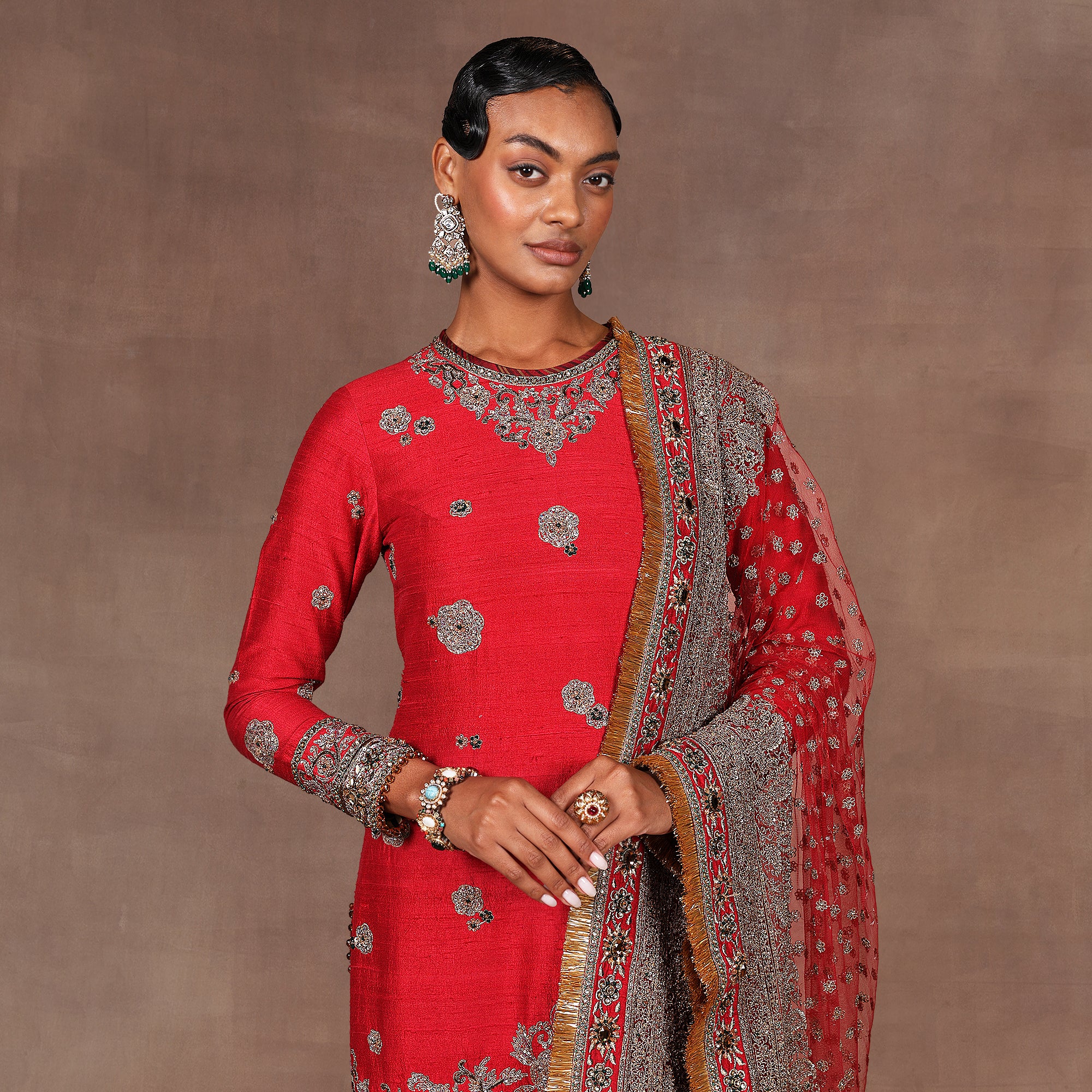 Cherry Red Tunic Set | EAST