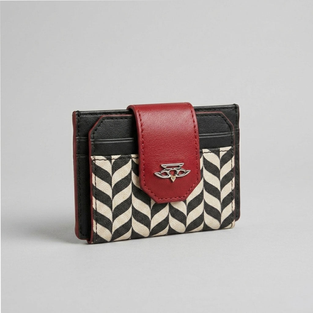 Chevron Flap Card Holder