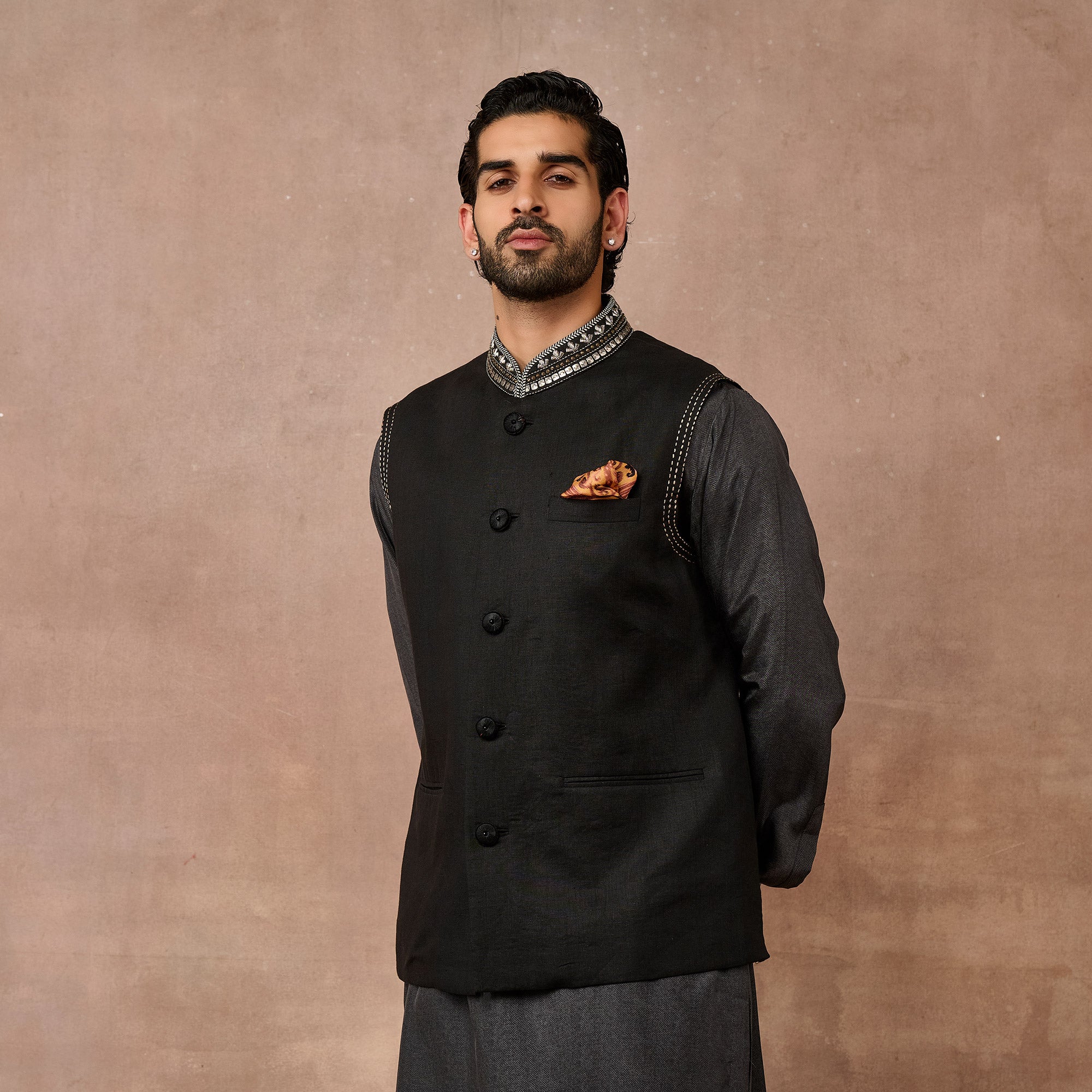 Cool Black Nehru Jacket | EAST