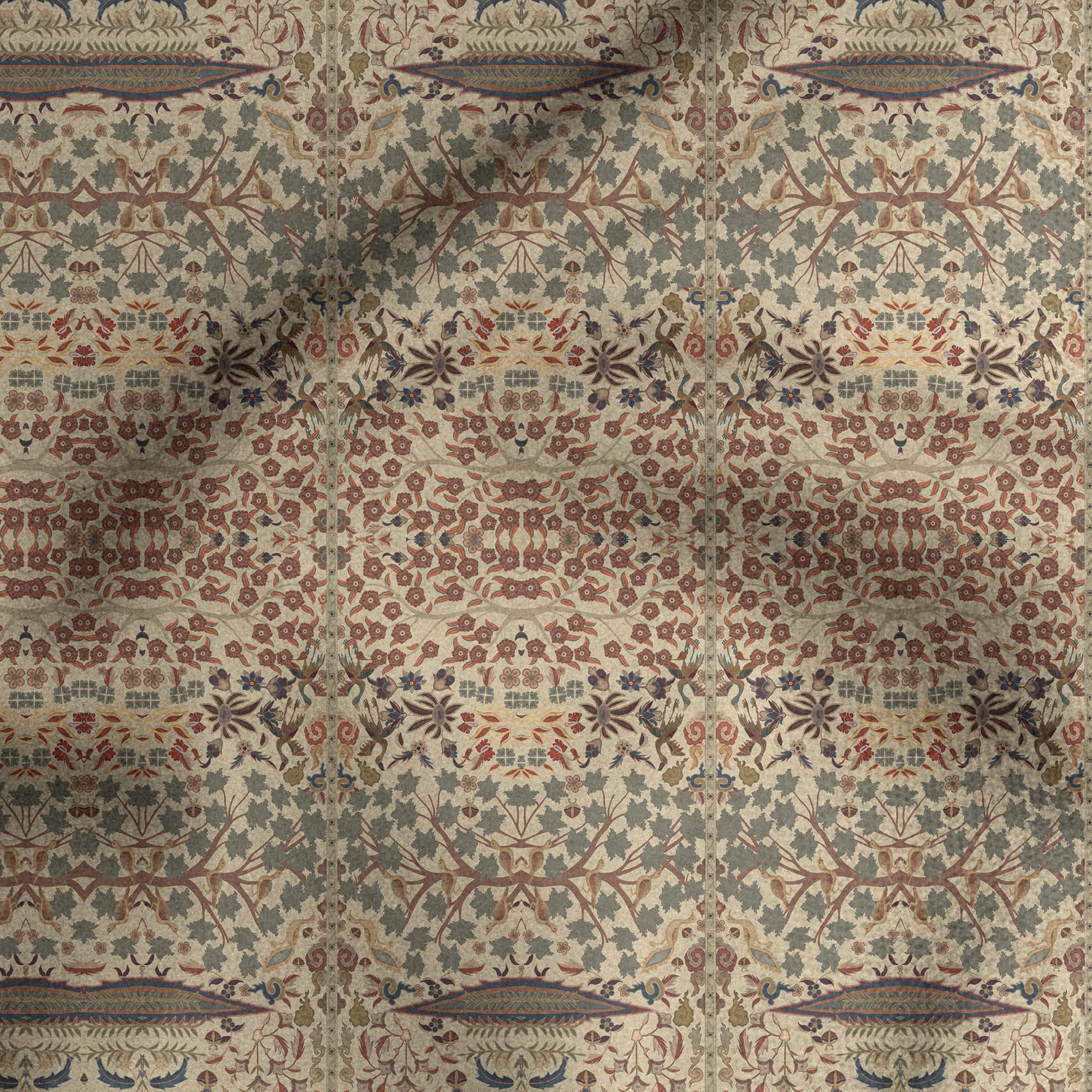 Crème Ivory Printed Safa | MURAQQA