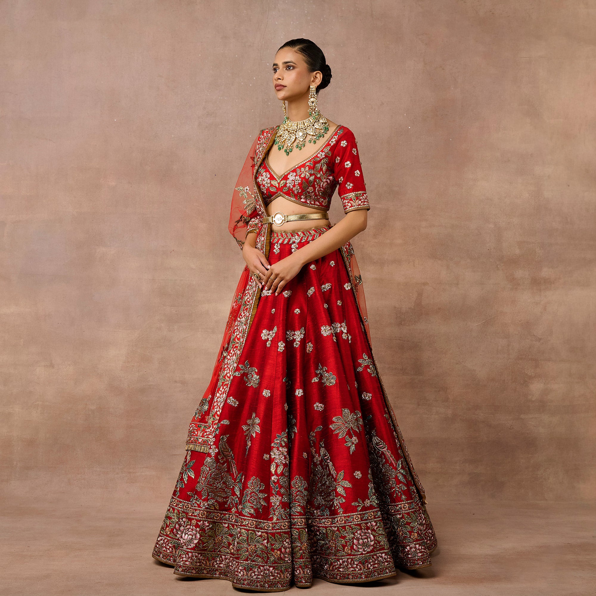 Crimson Red Lehenga Set | EAST