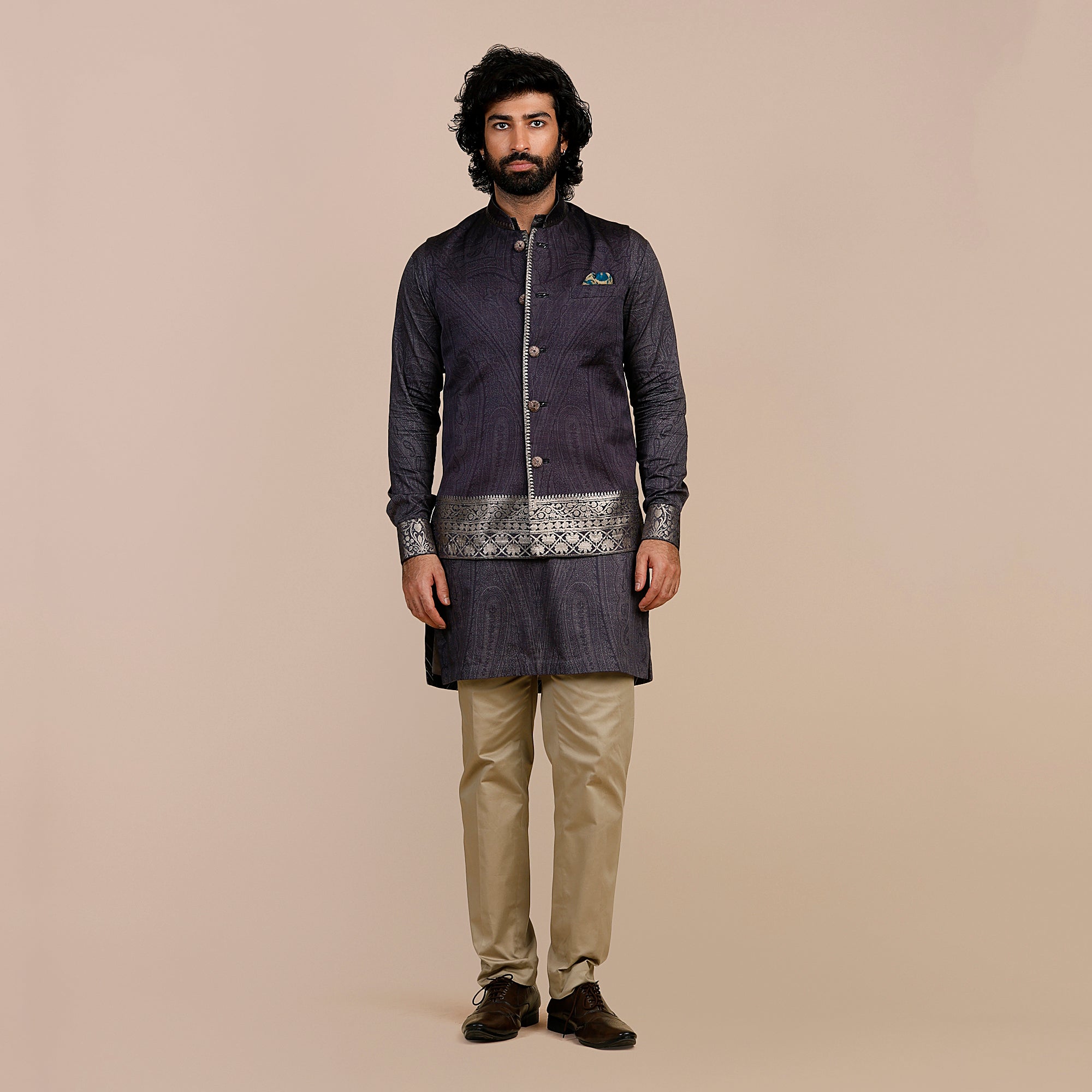 Deep Violet Nehru Jacket | SATT