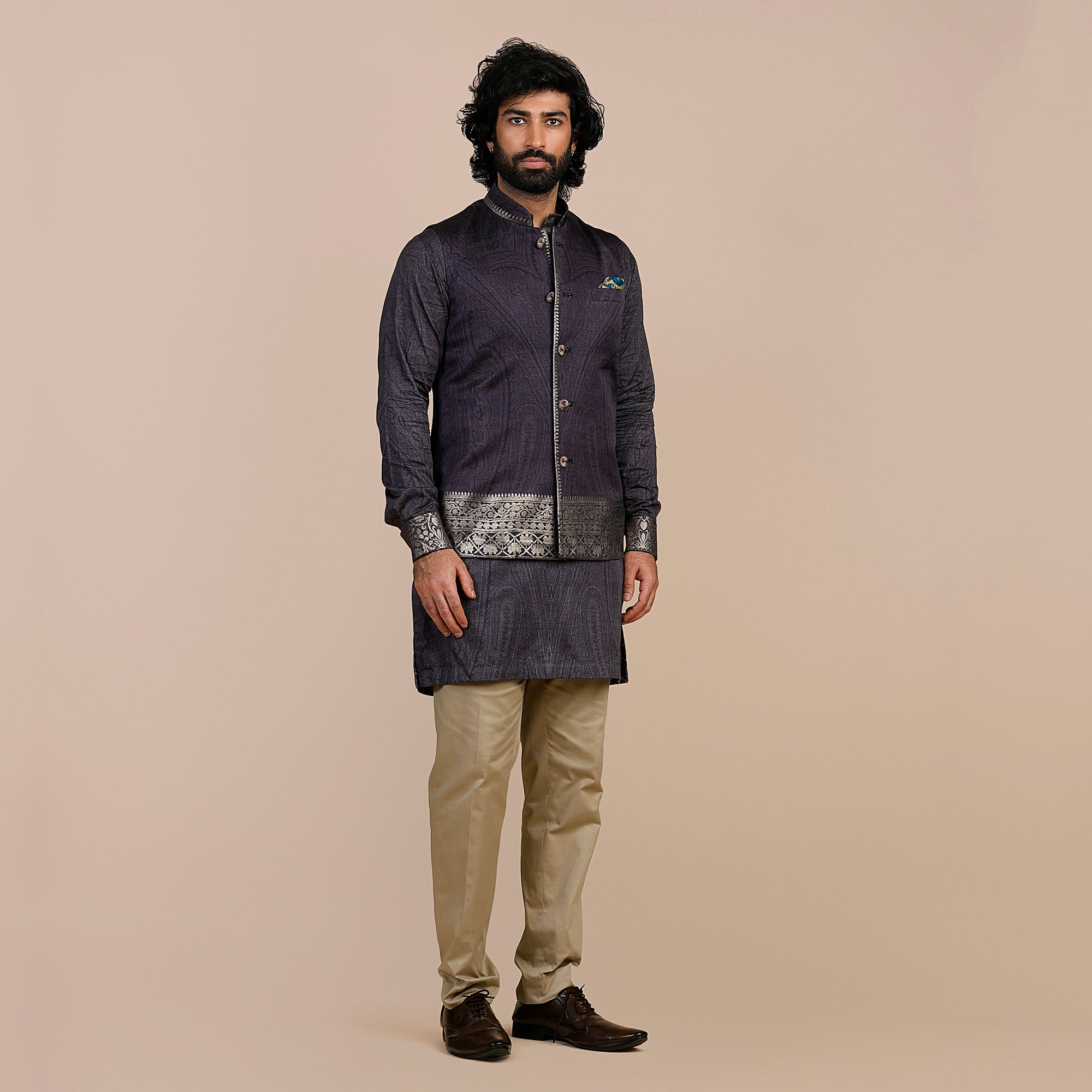 Deep Violet Nehru Jacket | SATT