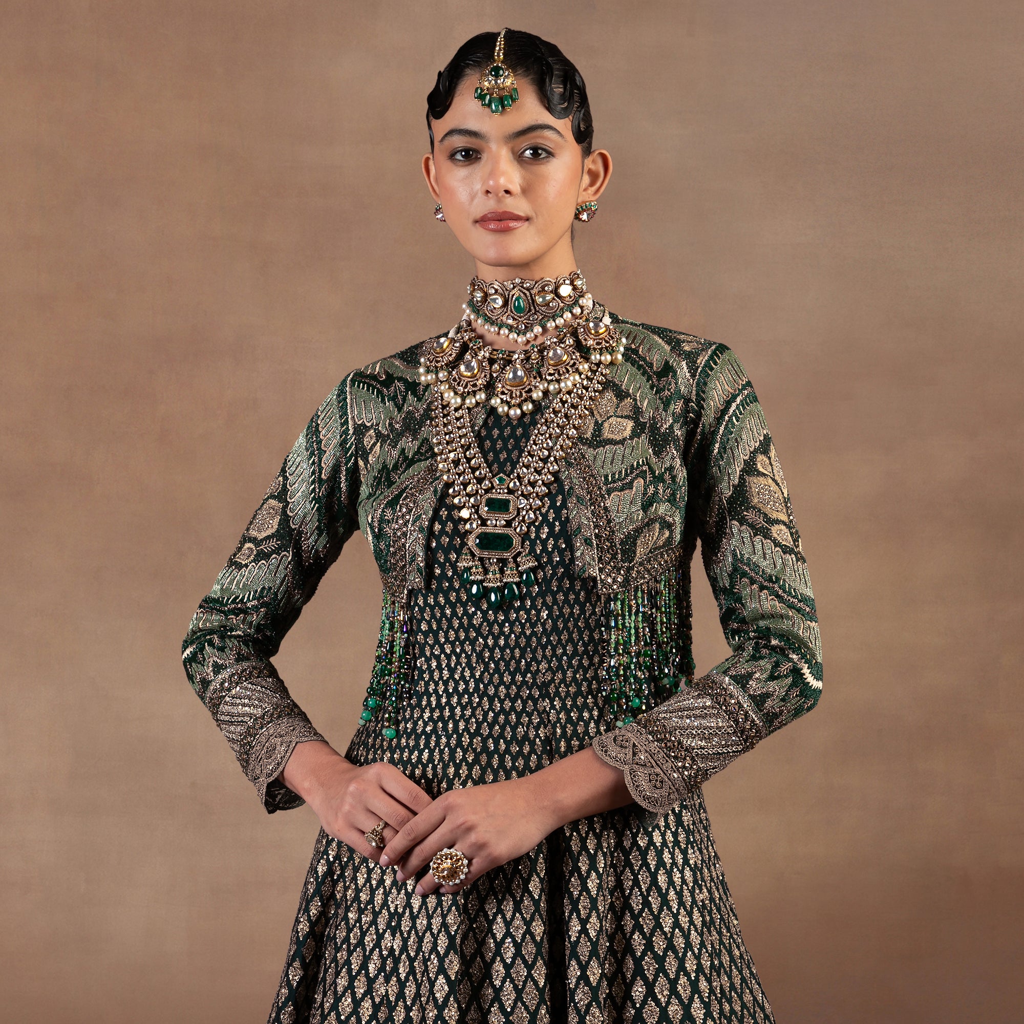 Emerald Ombre Anarkali Set | EAST
