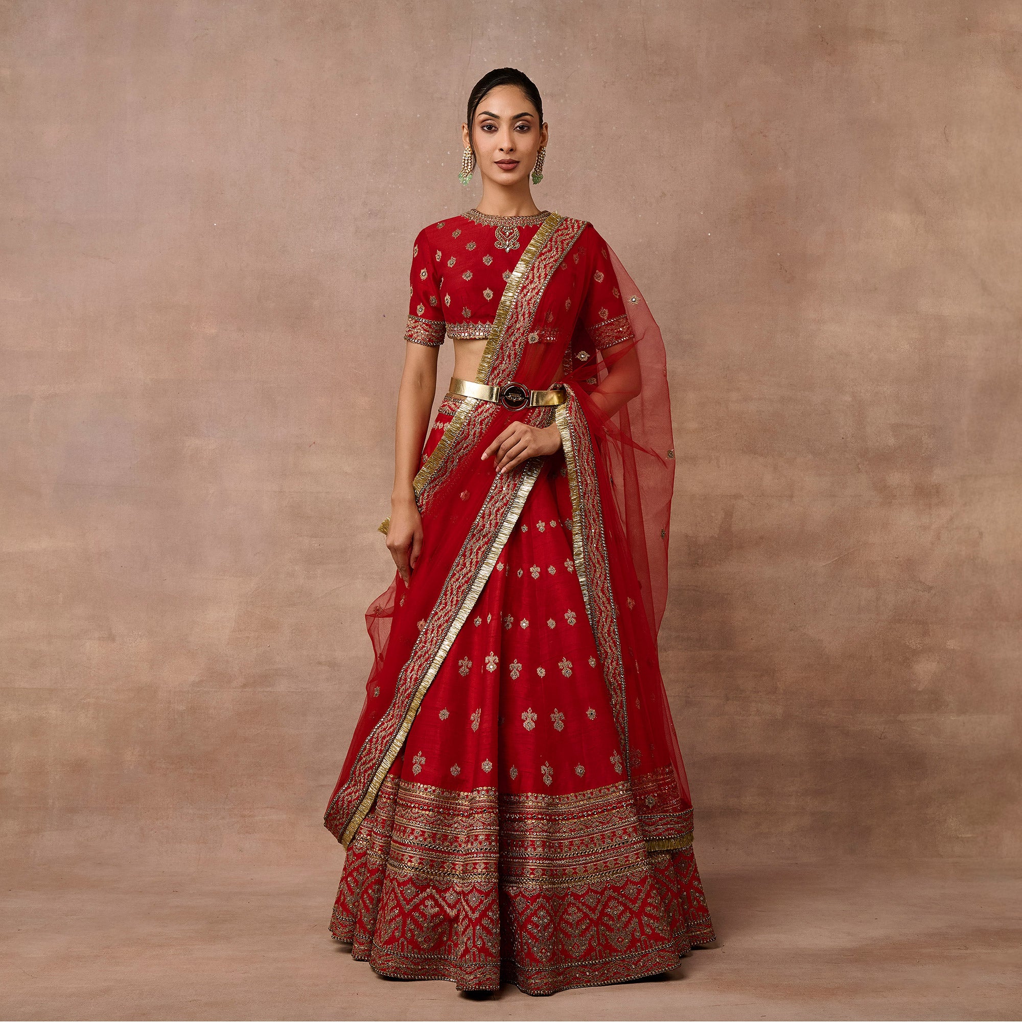 Imperial Red Lehenga Set | EAST