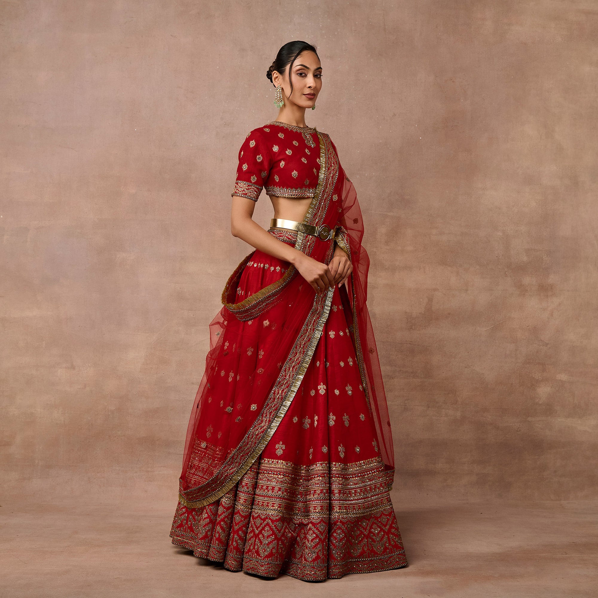 Imperial Red Lehenga Set | EAST