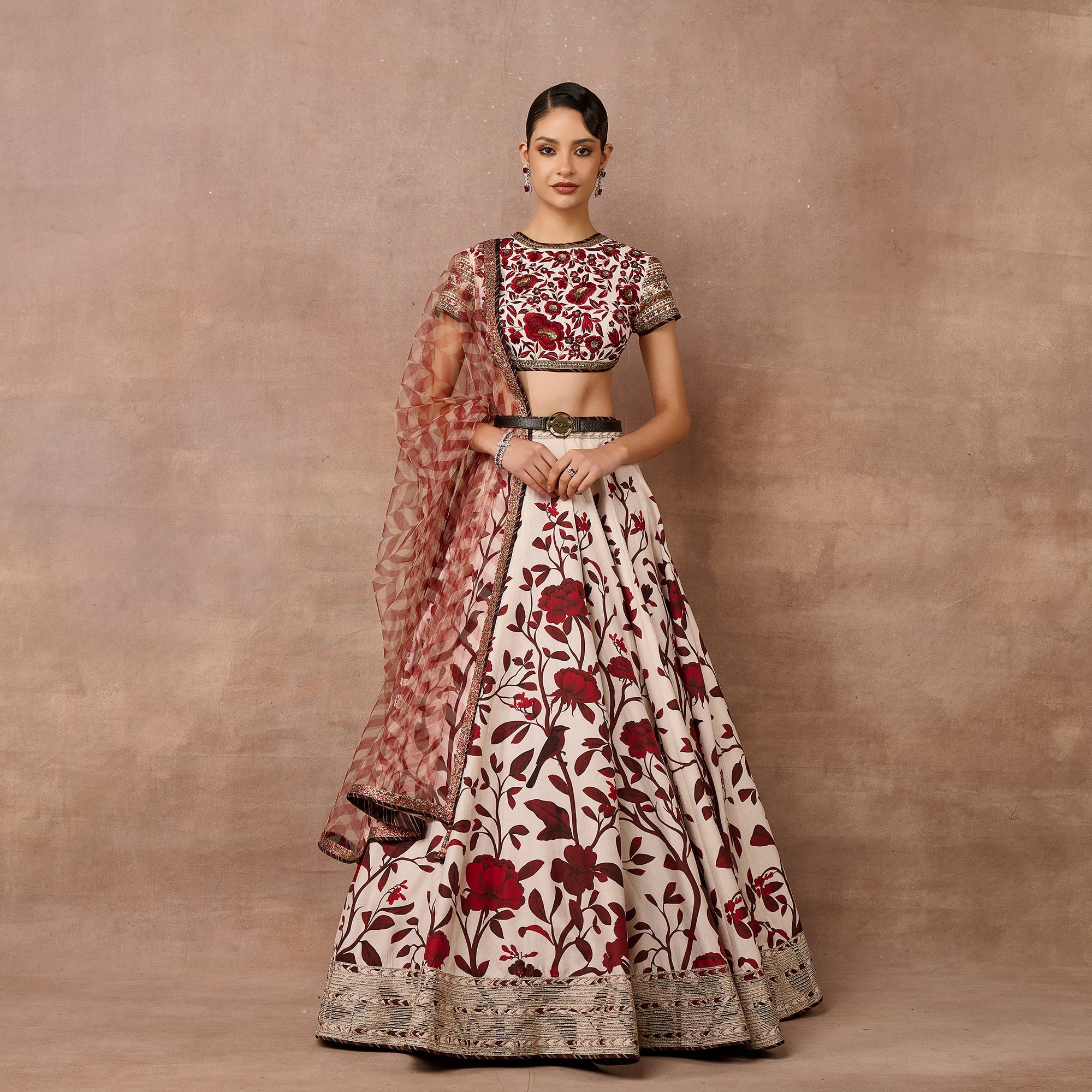 Ivory - Red Skirt Set | EAST