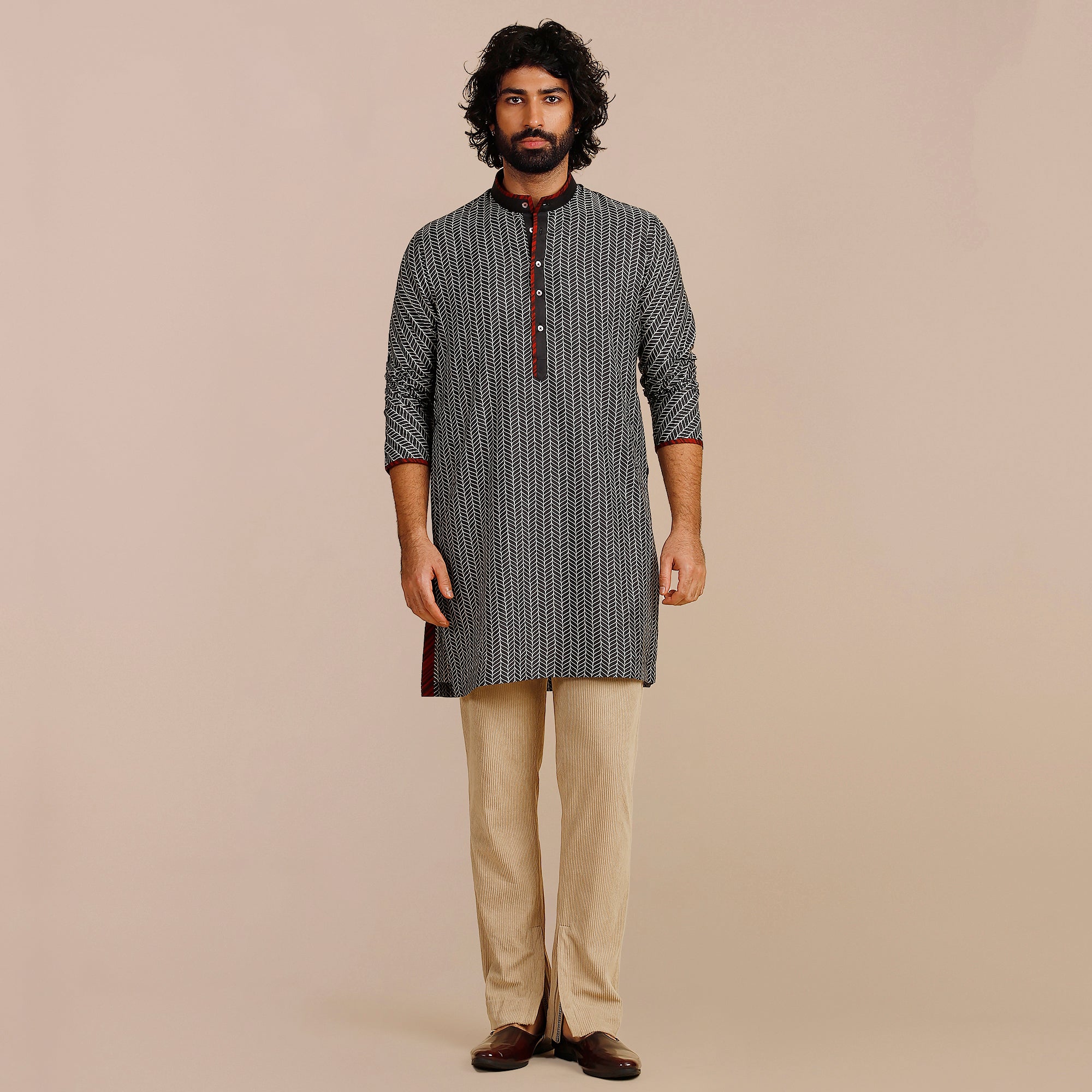 Linear Chevron Kurta | SATT