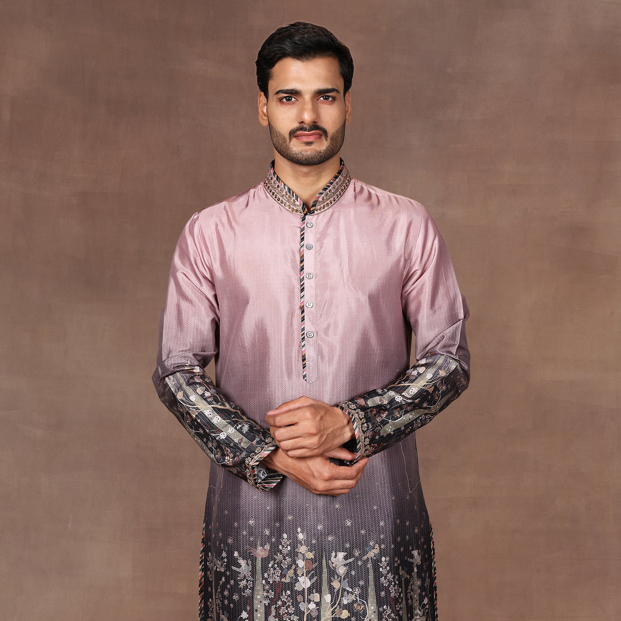 Mave Pink - Black Ombre Kurta Set | EAST