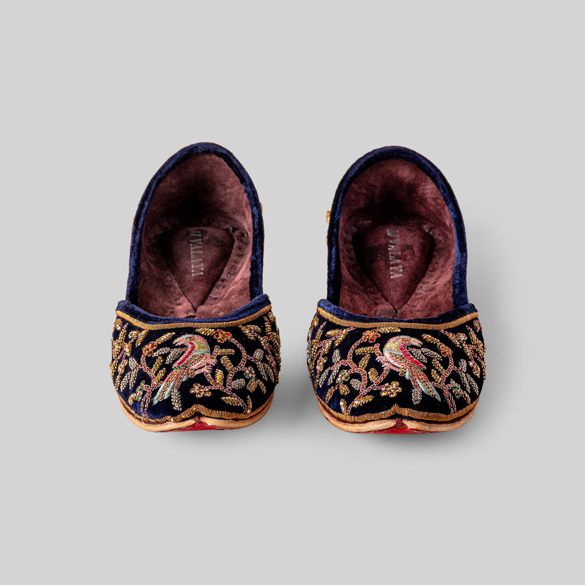 Midnight Blue Embroidered Juttis