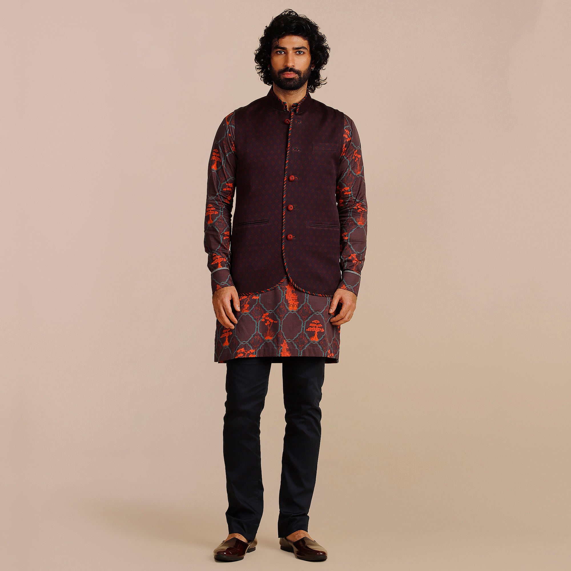 Mulbery Purple Nehru Jacket | SATT