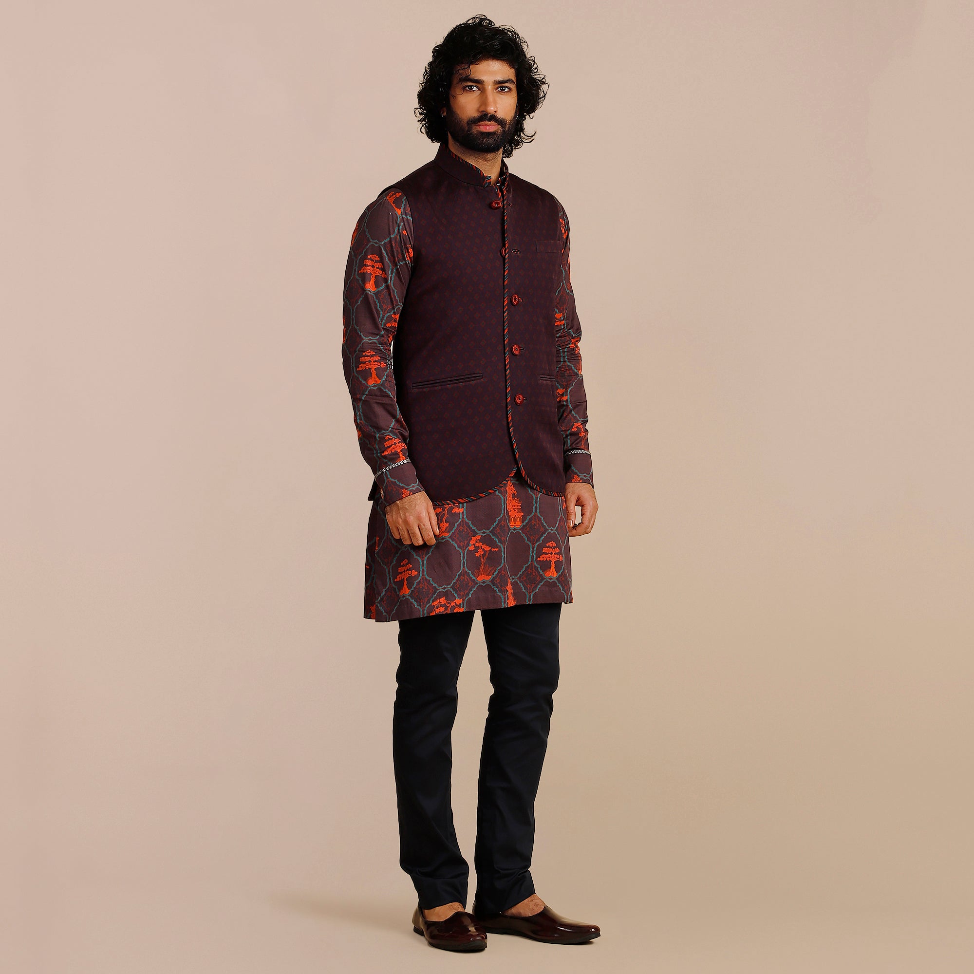 Mulbery Purple Nehru Jacket | SATT