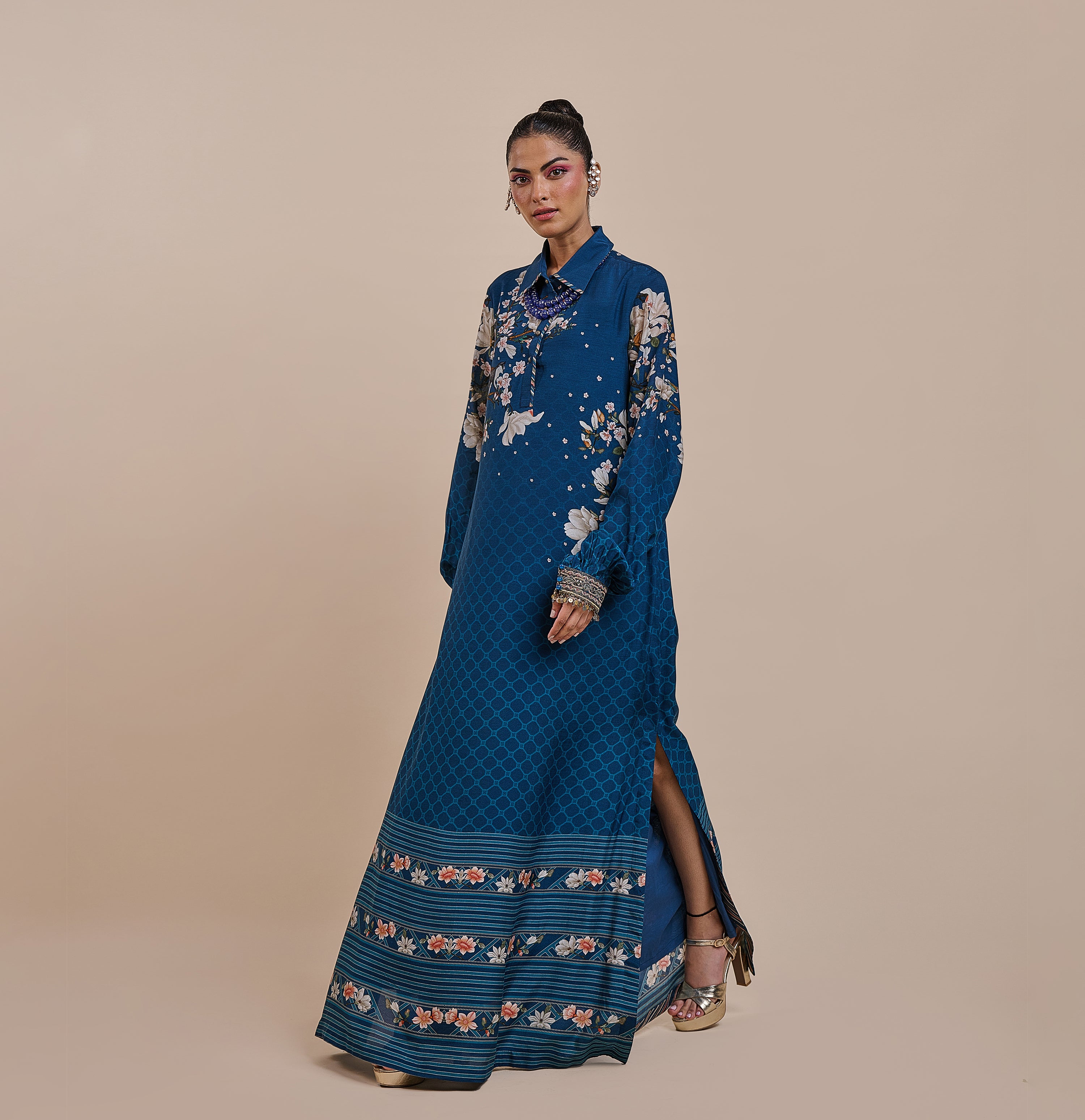Navy Blue Kaftan | ATTH
