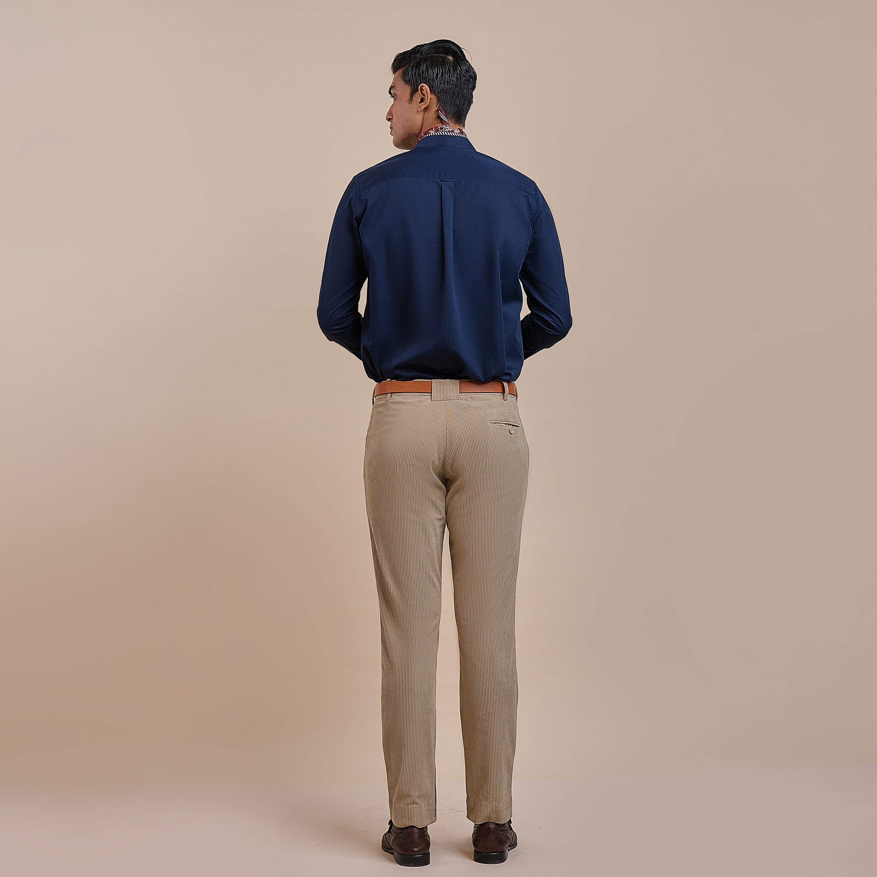 Navy Blue Solid Shirt | ATTH