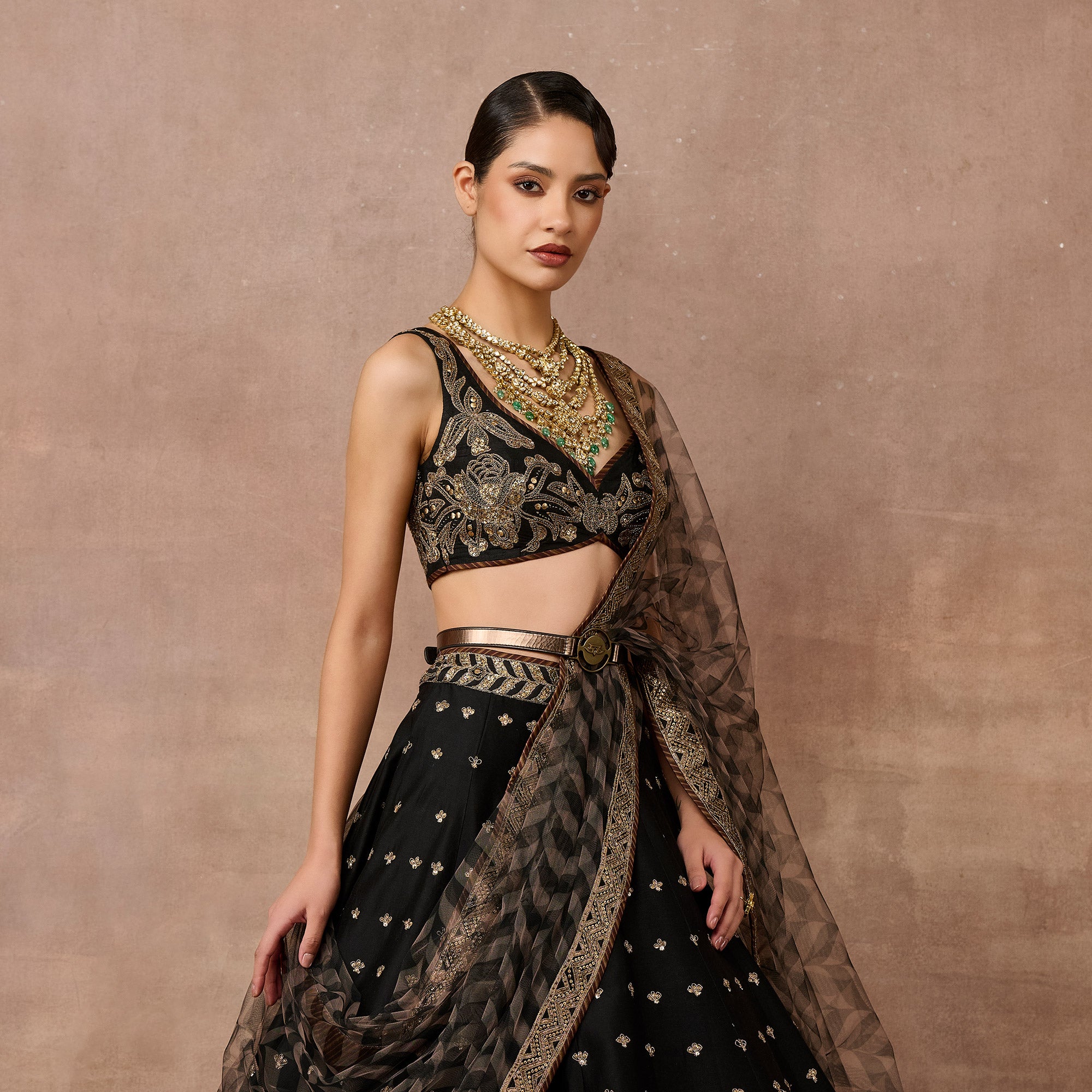 Noir Black Skirt Set | EAST