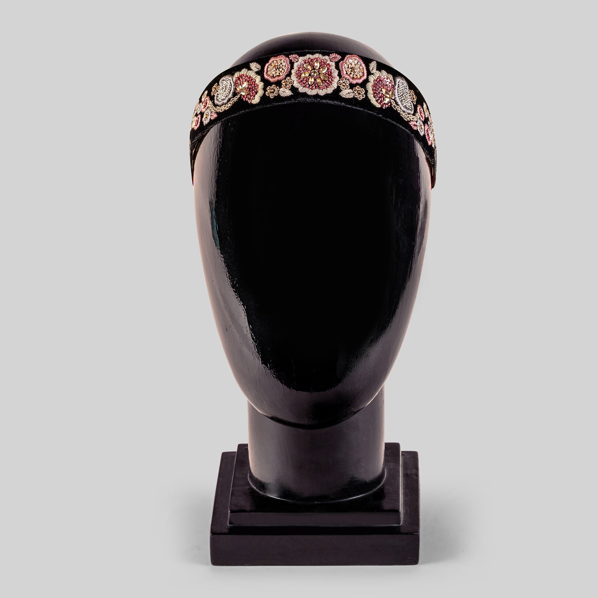 Noir Embroidered Hairband