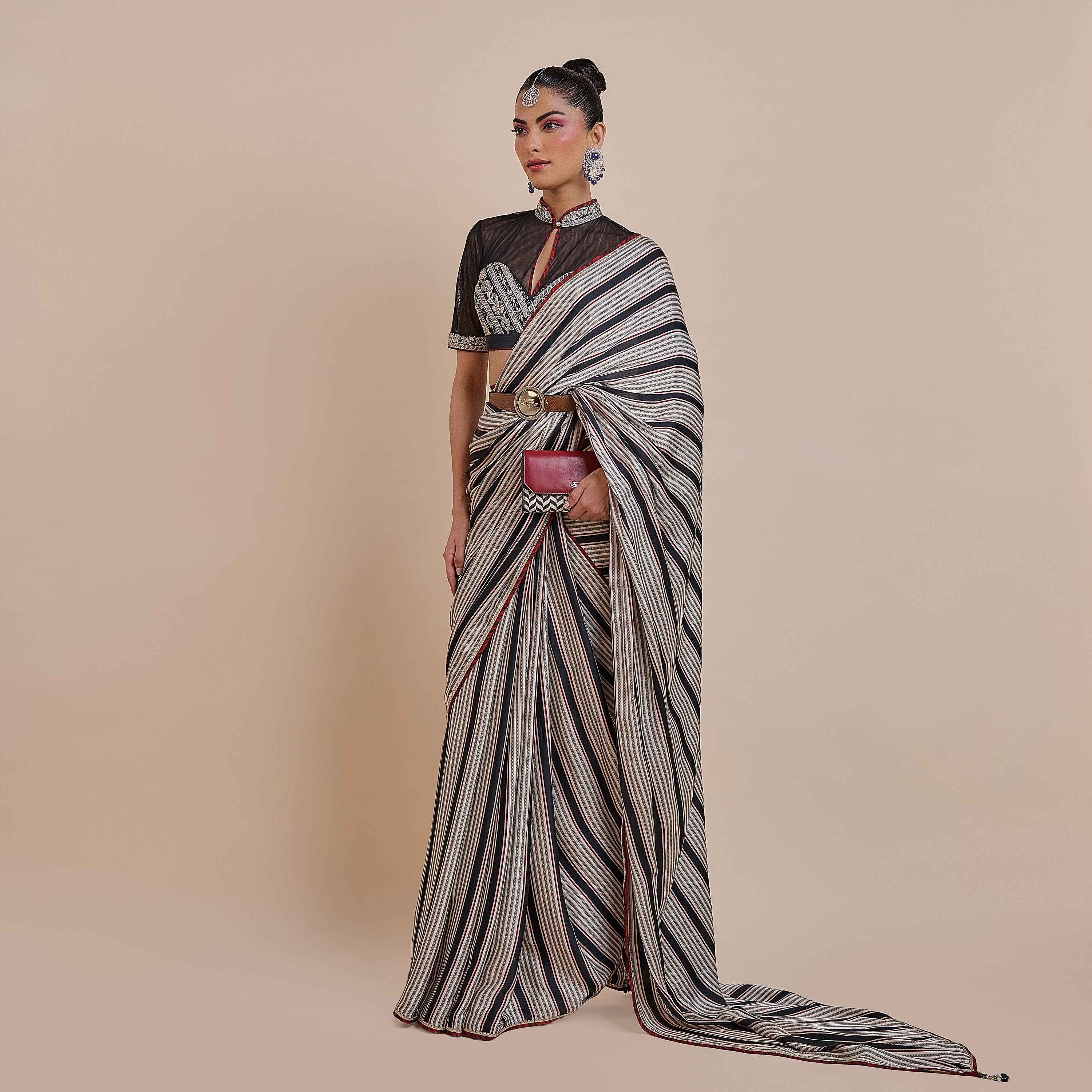 Noir - Ivory Saree Set | ATTH