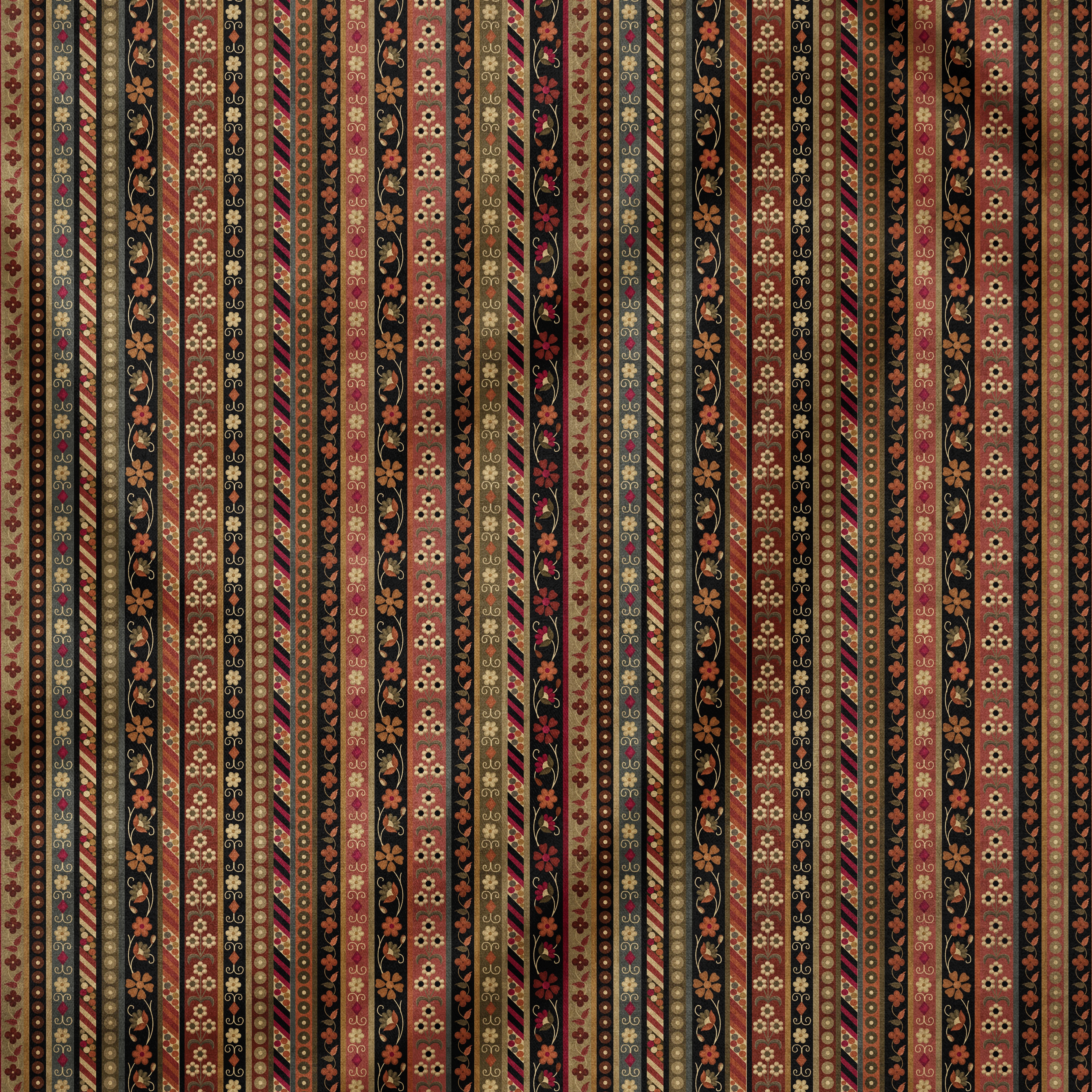 Noir - Multihued Linear Printed Scarf