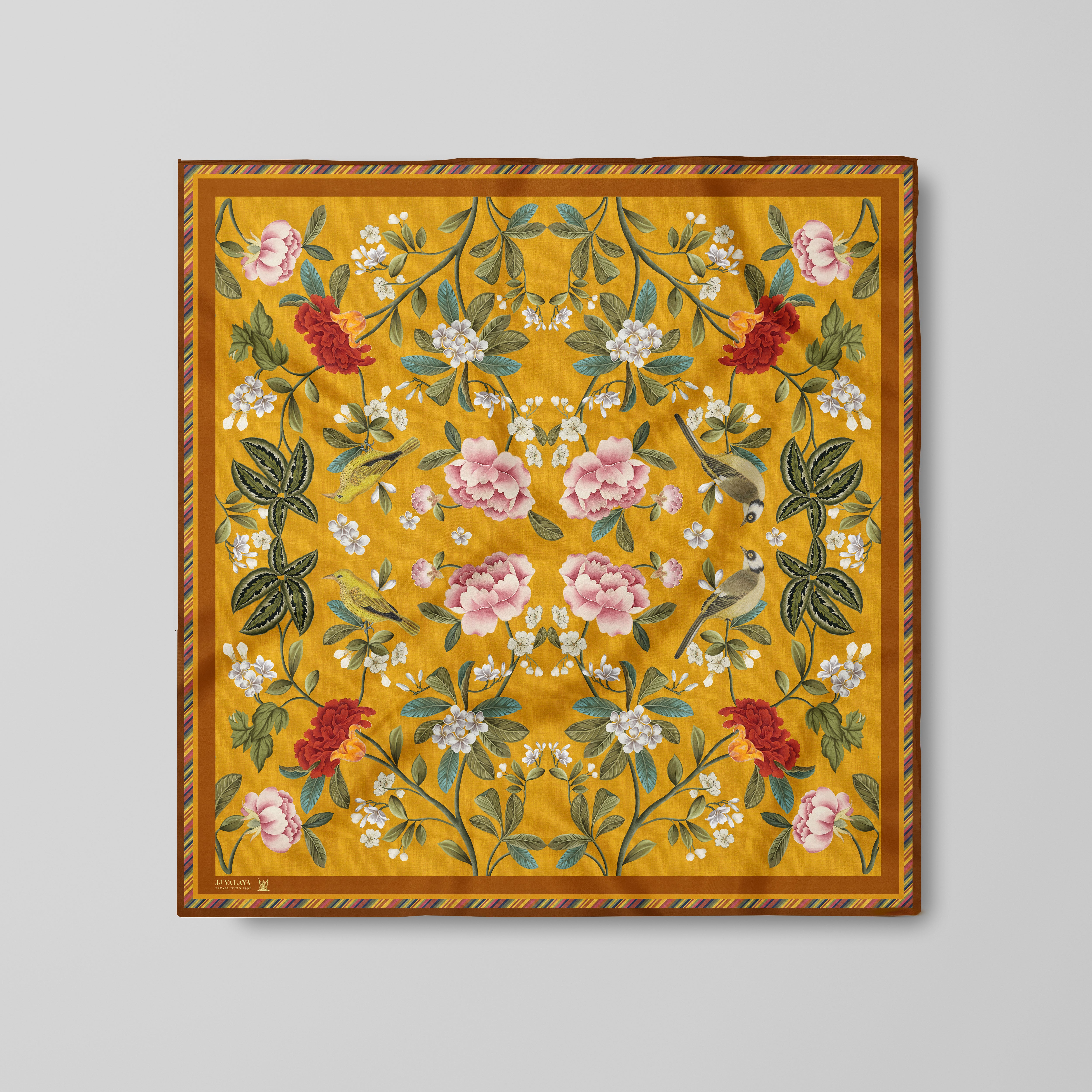 Ochre Saffron Printed Scarf