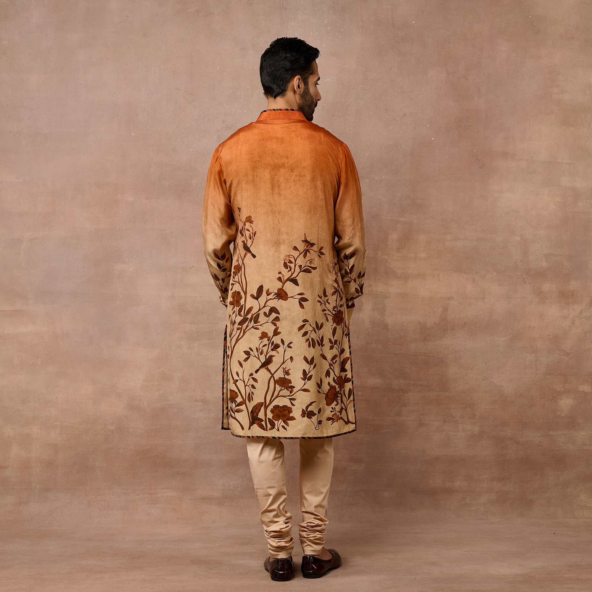 Ochre Yellow Ombre Kurta Set | EAST