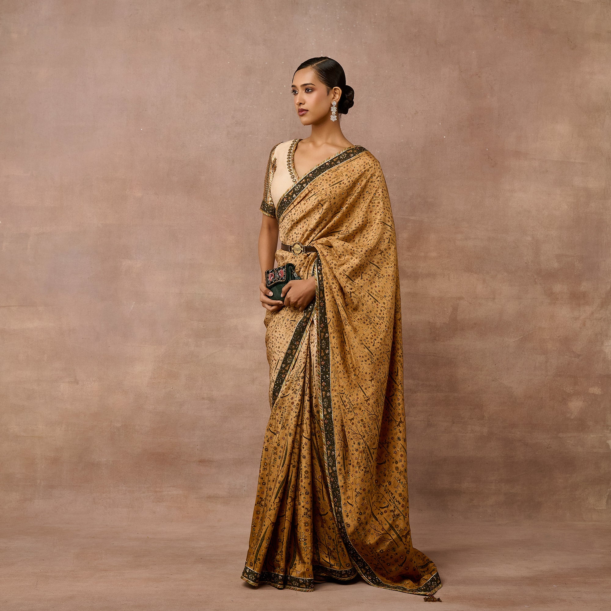 Ochre Yellow Saree Set | EAST