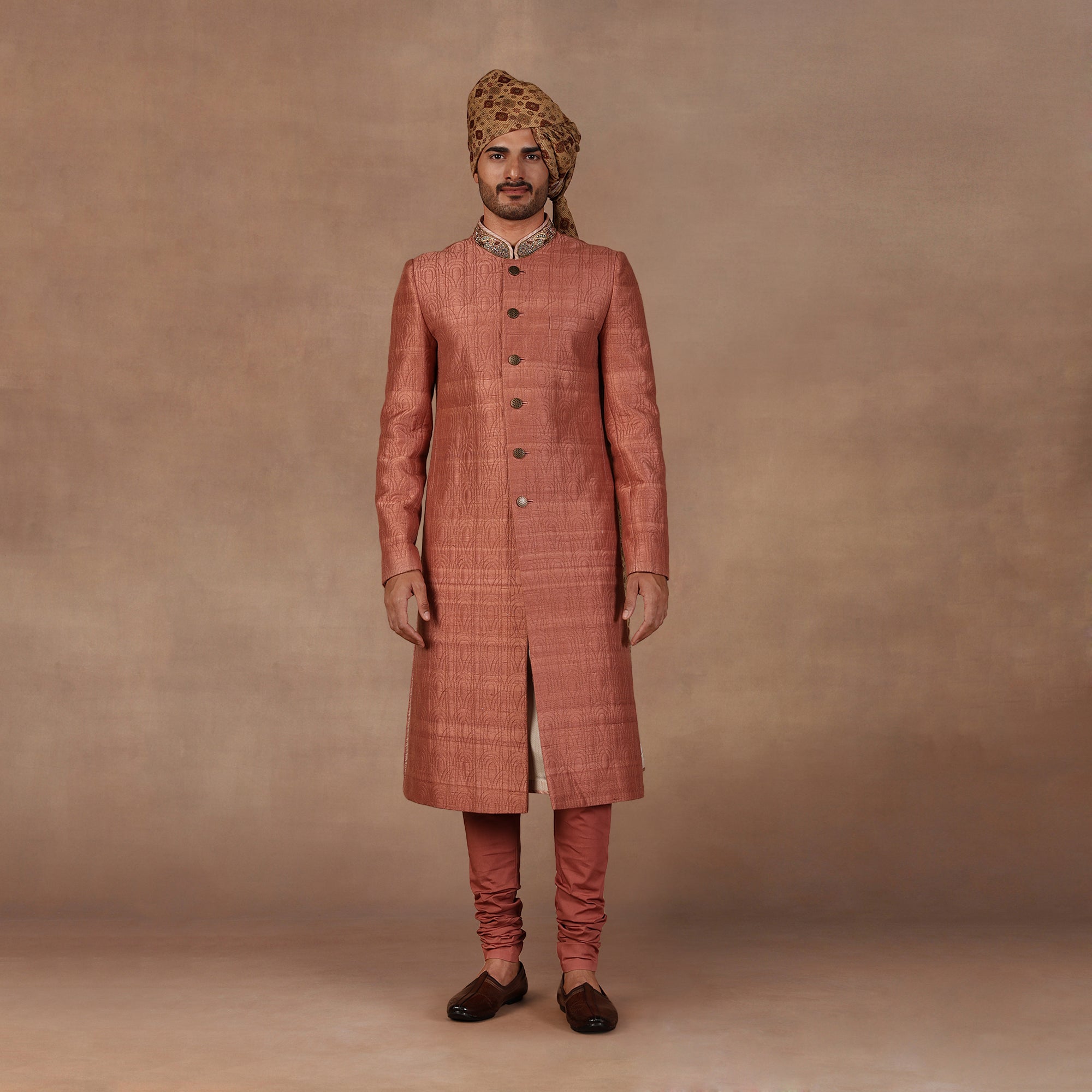Old Pink Sherwani Set | EAST