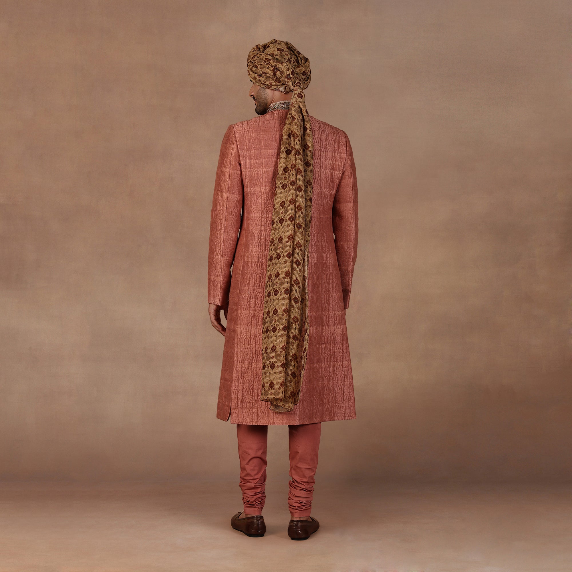 Old Pink Sherwani Set | EAST