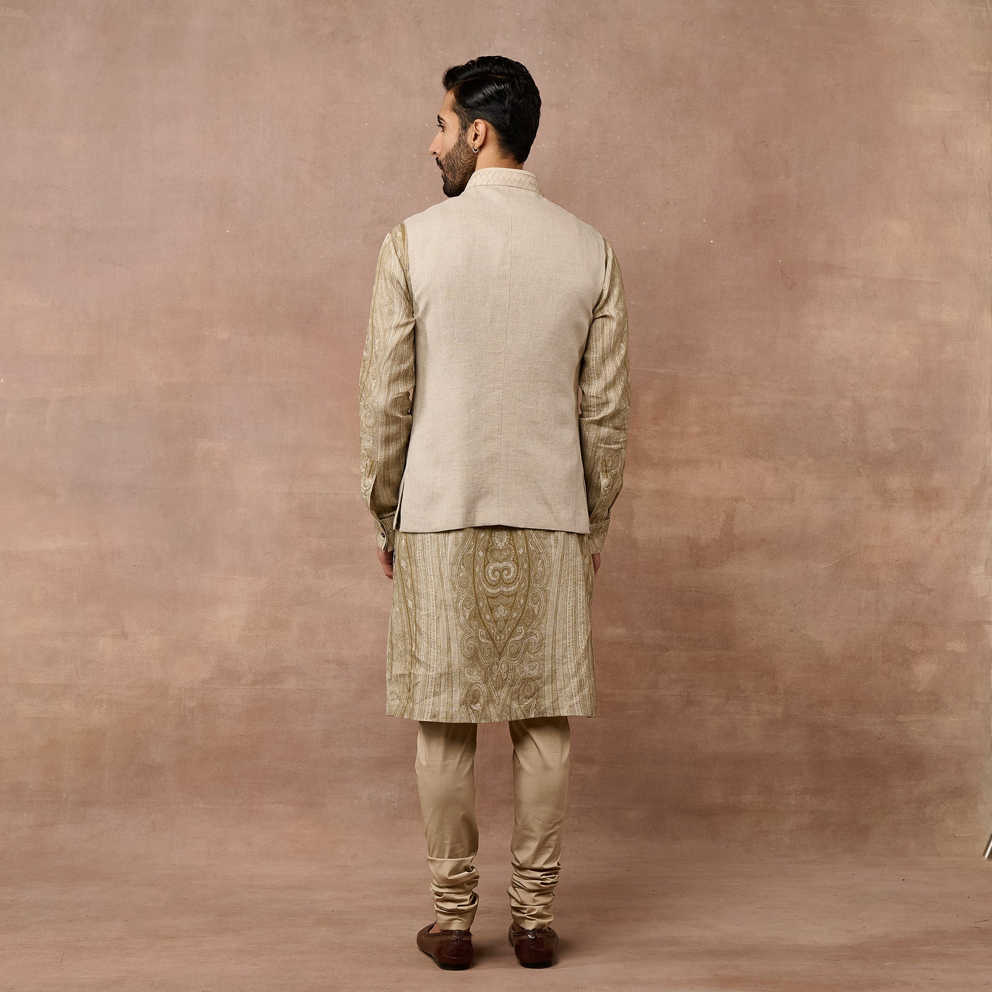 Pale Ivory Nehru Jacket | EAST