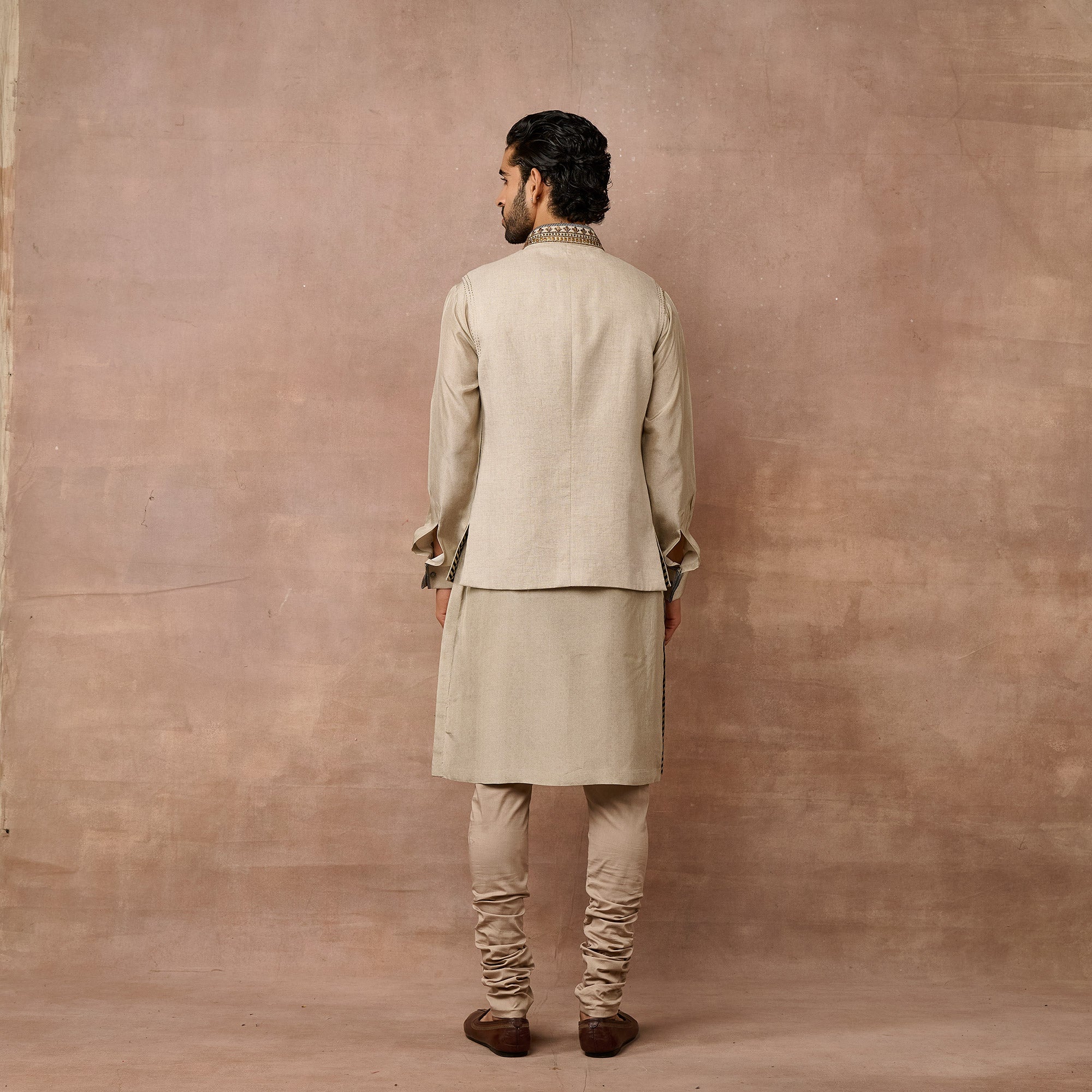 Pearl Grey Nehru Jacket | EAST