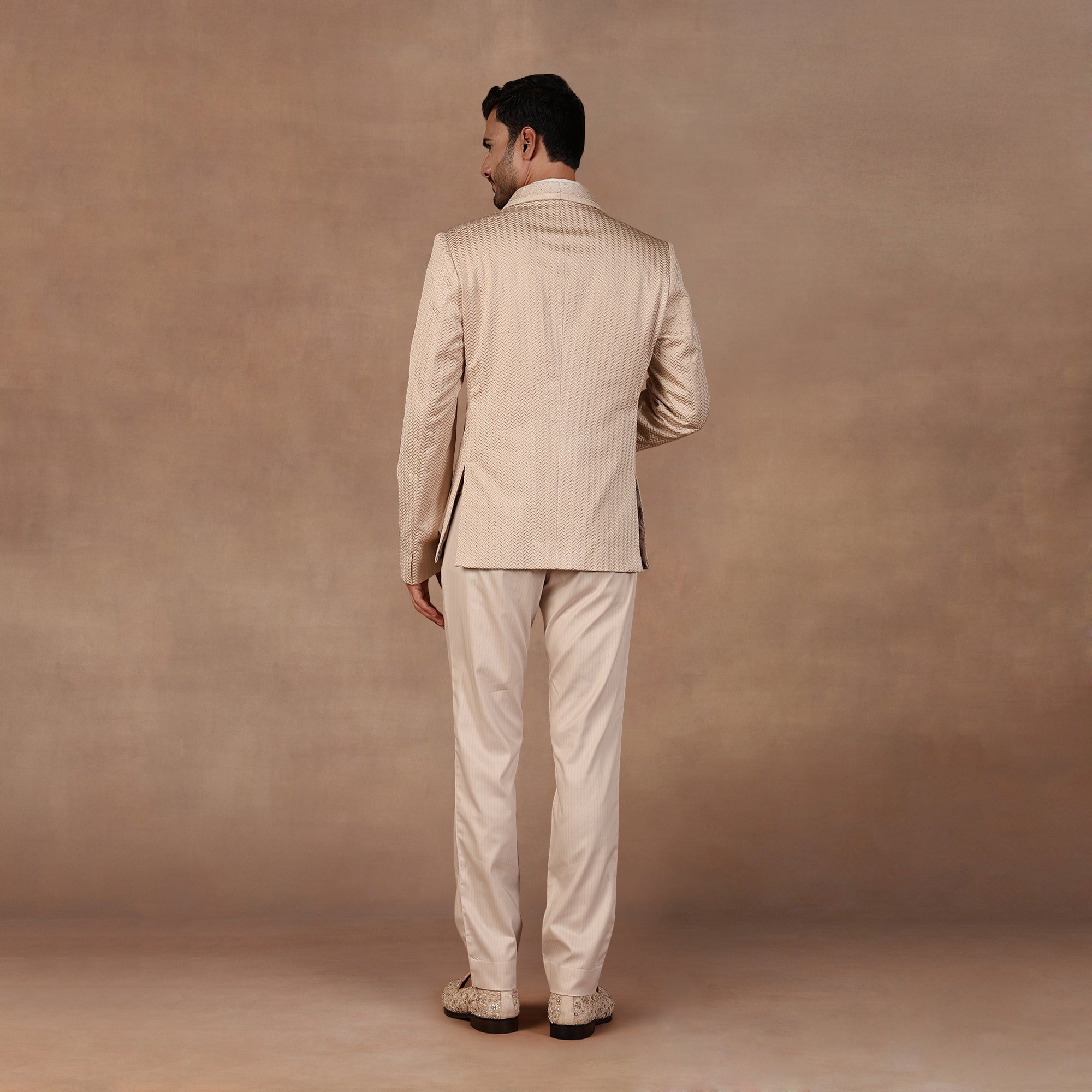 Pearl Ivory Chevron Tuxedo | EAST