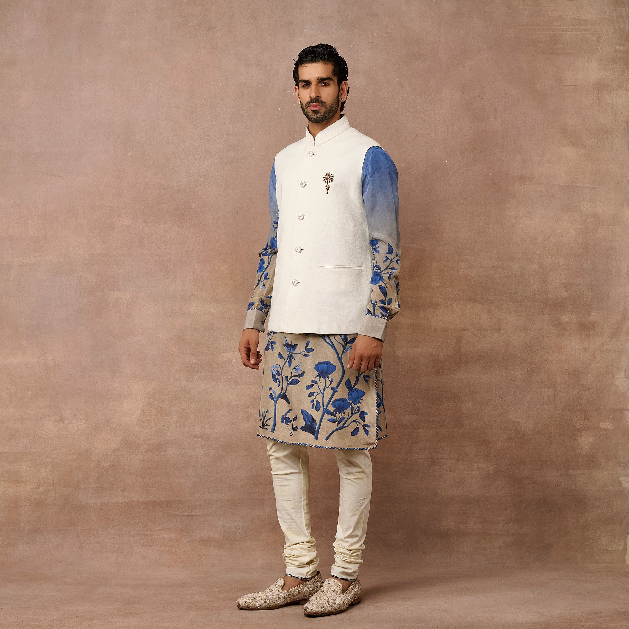 Pearl Ivory Nehru Jacket | EAST