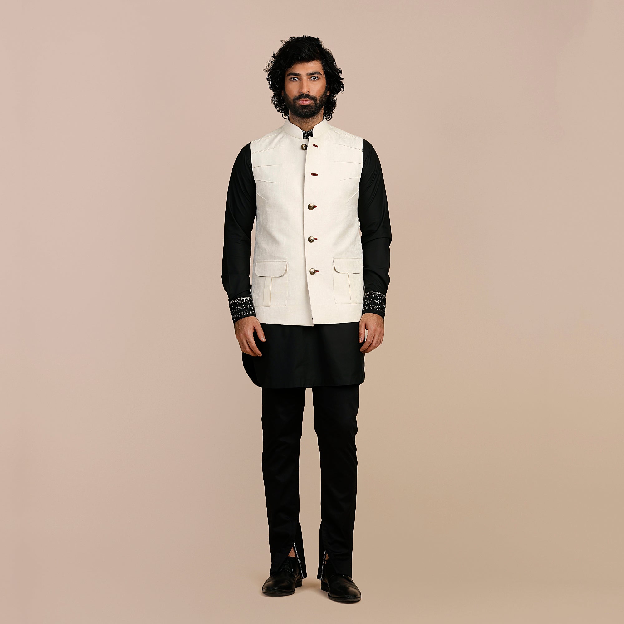 Pearl Ivory Nehru Jacket | SATT