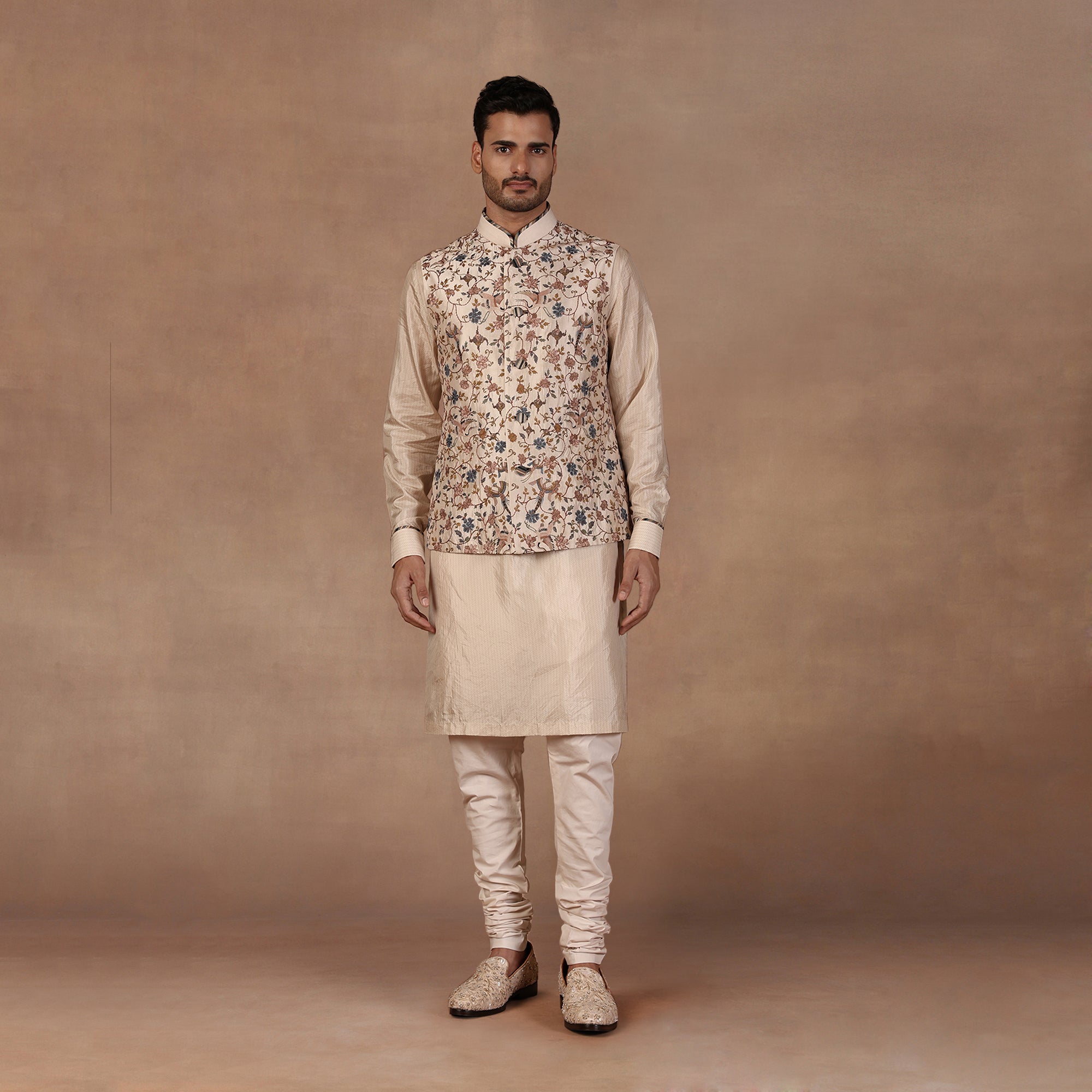 Pearl Ivory Nehru Jacket Set | EAST