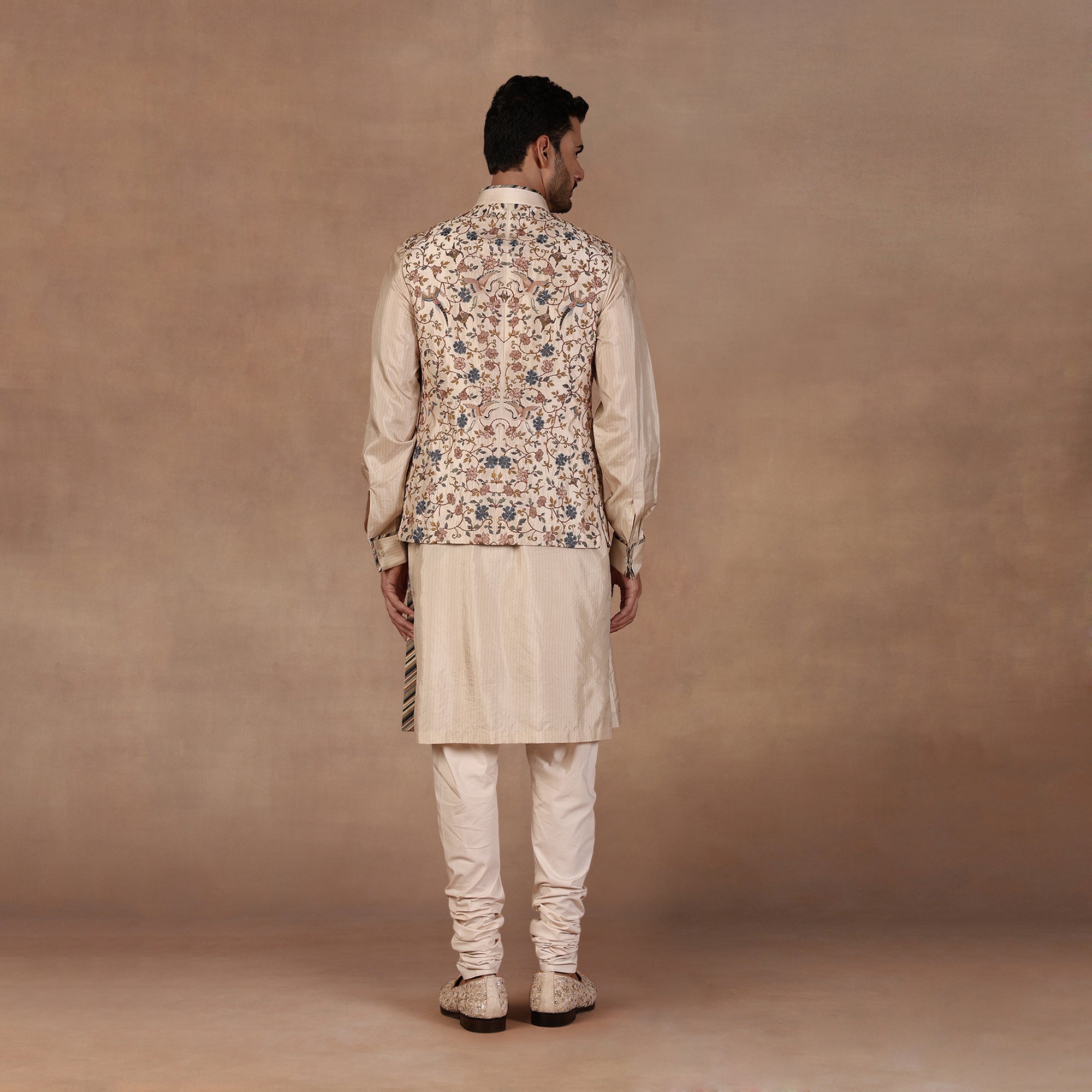 Pearl Ivory Nehru Jacket Set | EAST
