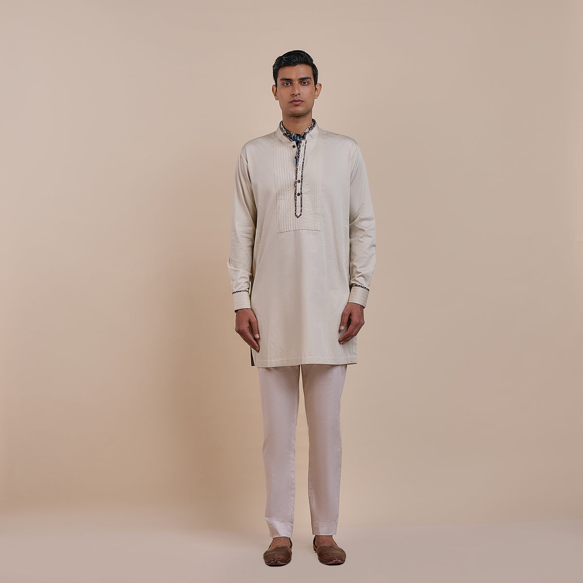 Pearl Ivory Solid Kurta | ATTH