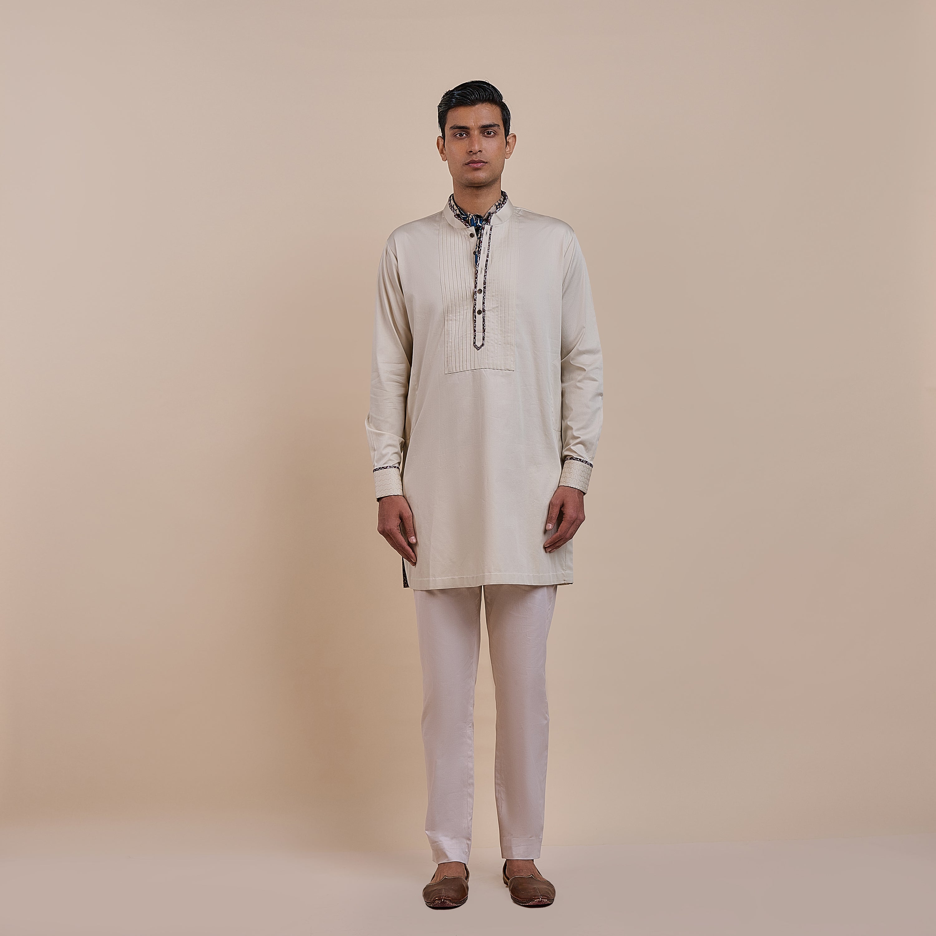 Pearl Ivory Solid Kurta | ATTH
