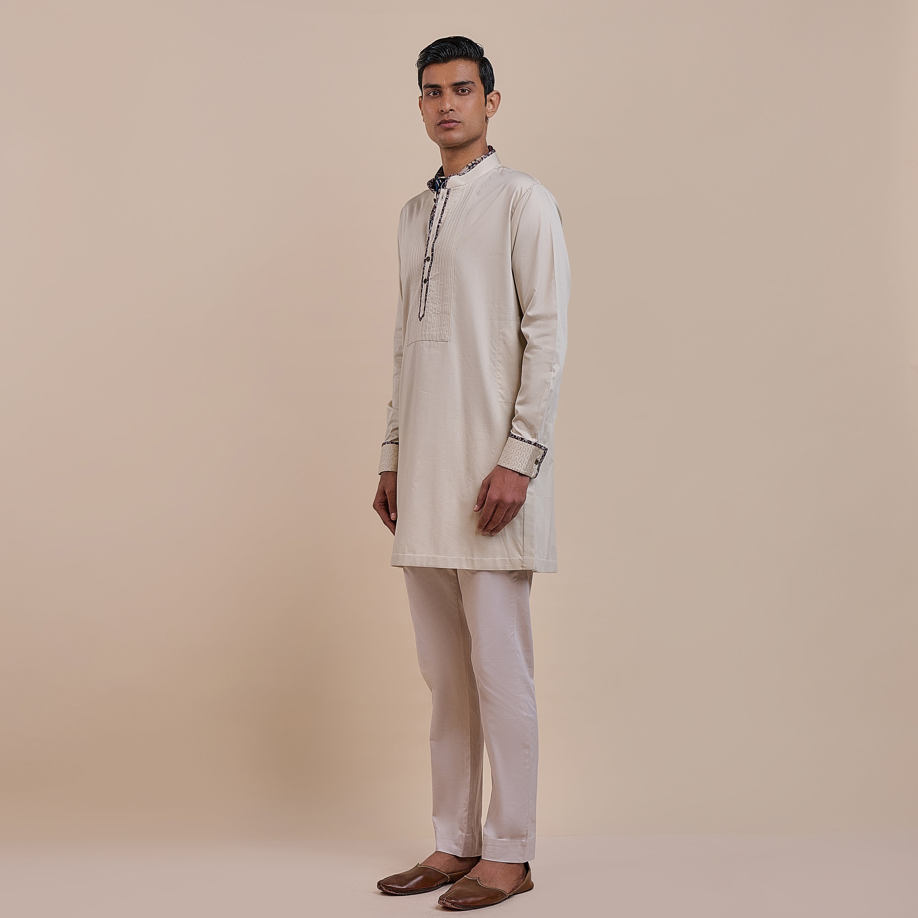 Pearl Ivory Solid Kurta | ATTH