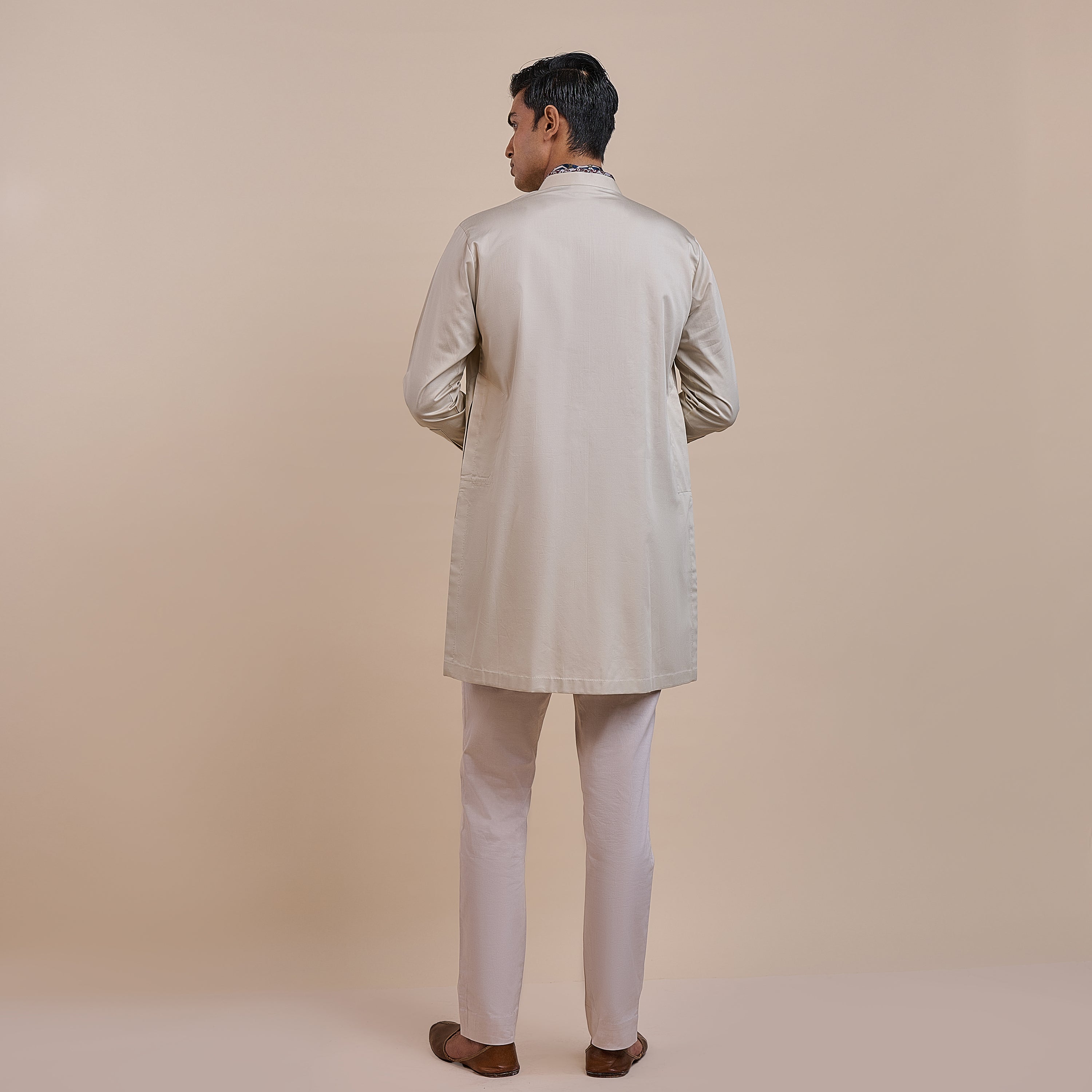 Pearl Ivory Solid Kurta | ATTH