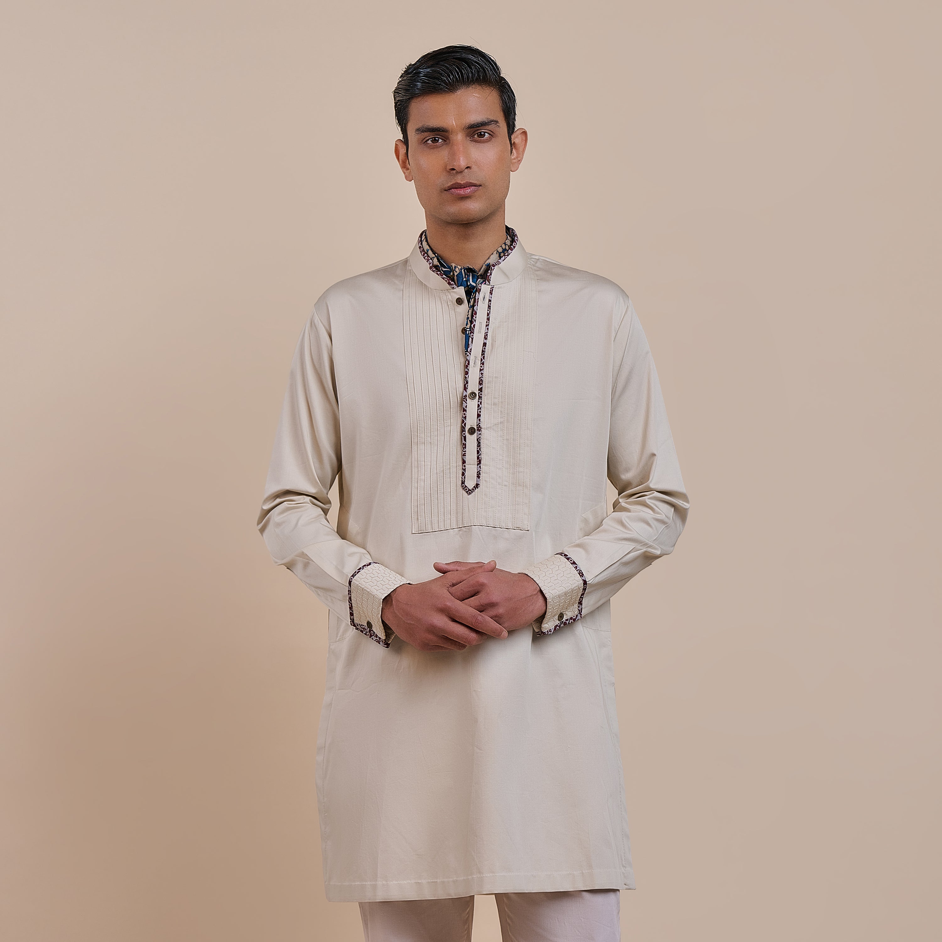 Pearl Ivory Solid Kurta | ATTH