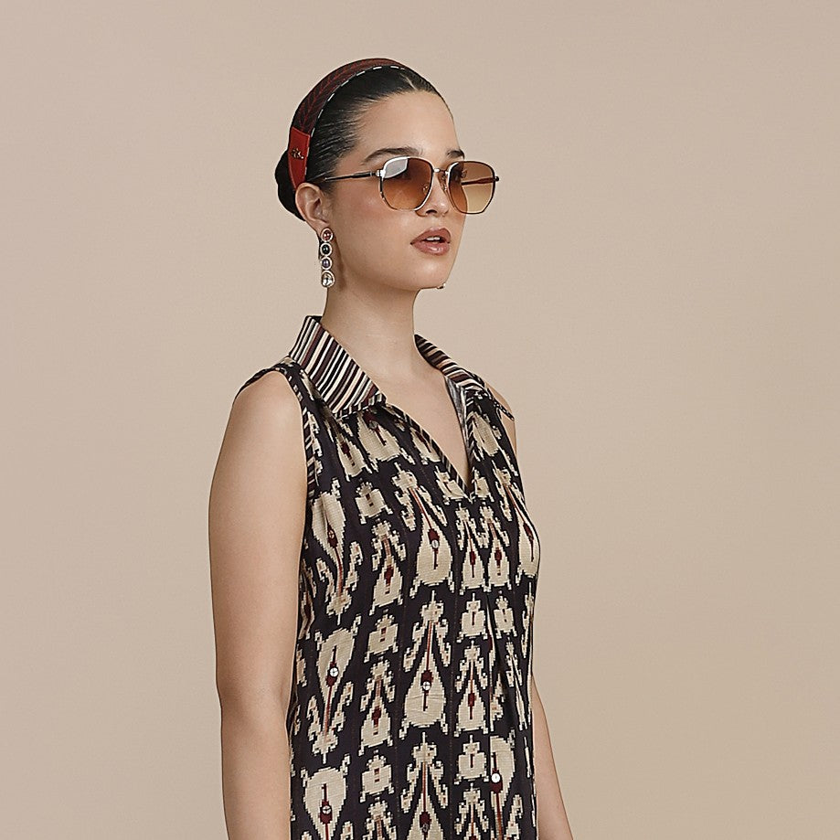 Red - Black Quilted Chevron Hairband