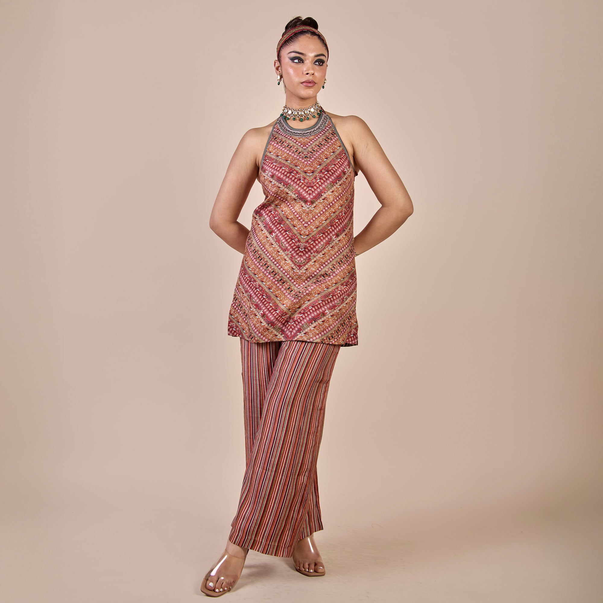 Rose Pink - Rust Tunic Set | CHHĒ