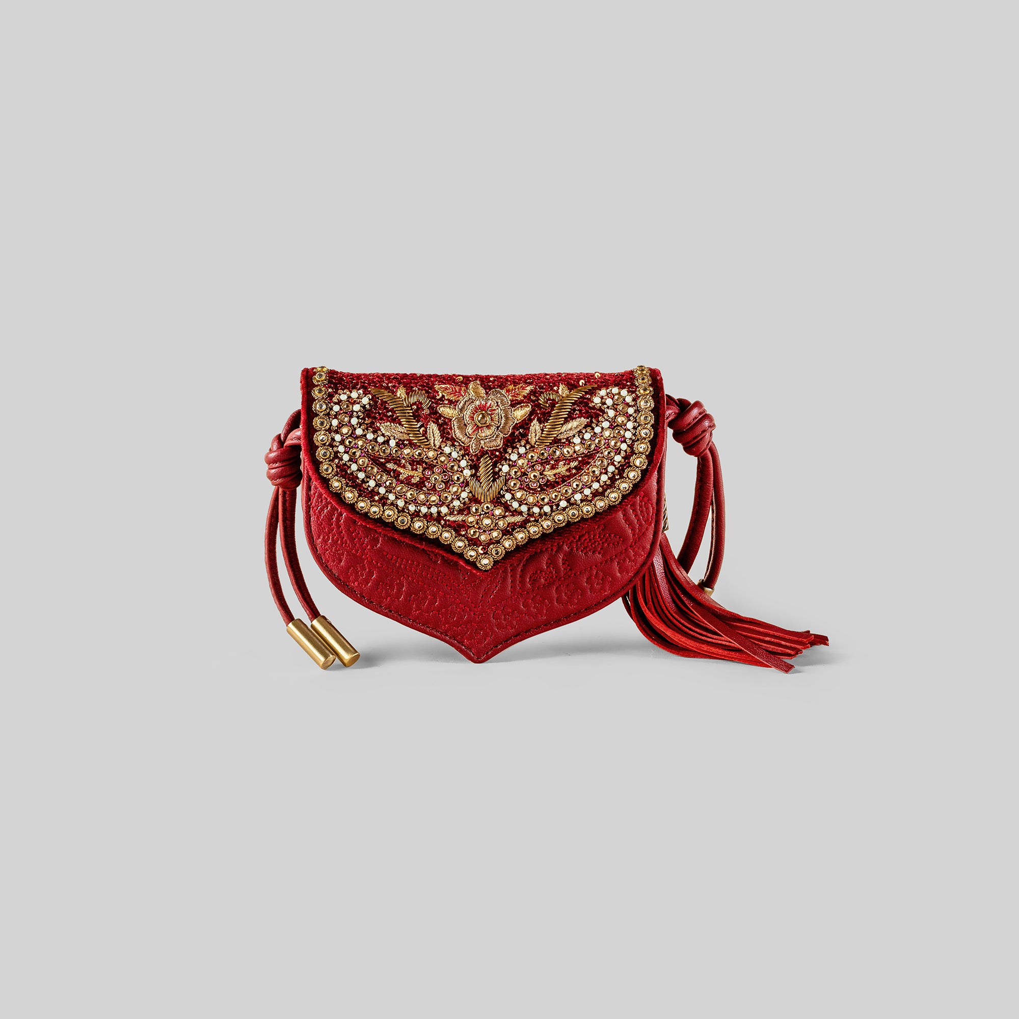 Royal Red Batua Belt Bag