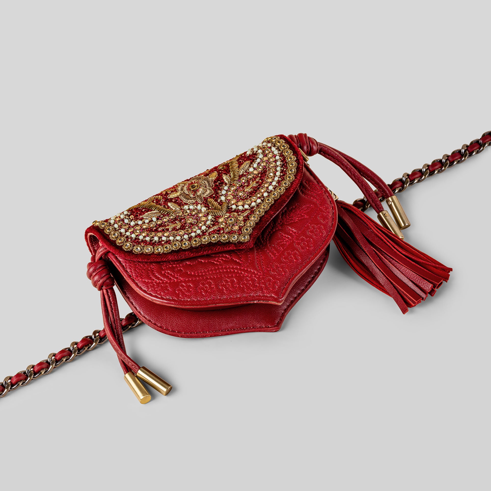 Royal Red Batua Belt Bag