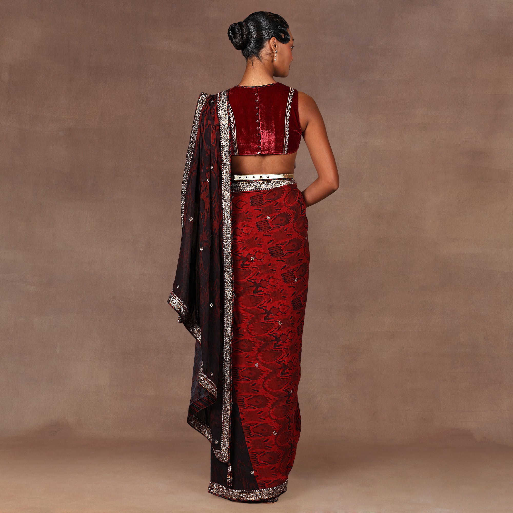 Ruby Red Saree Set | EAST