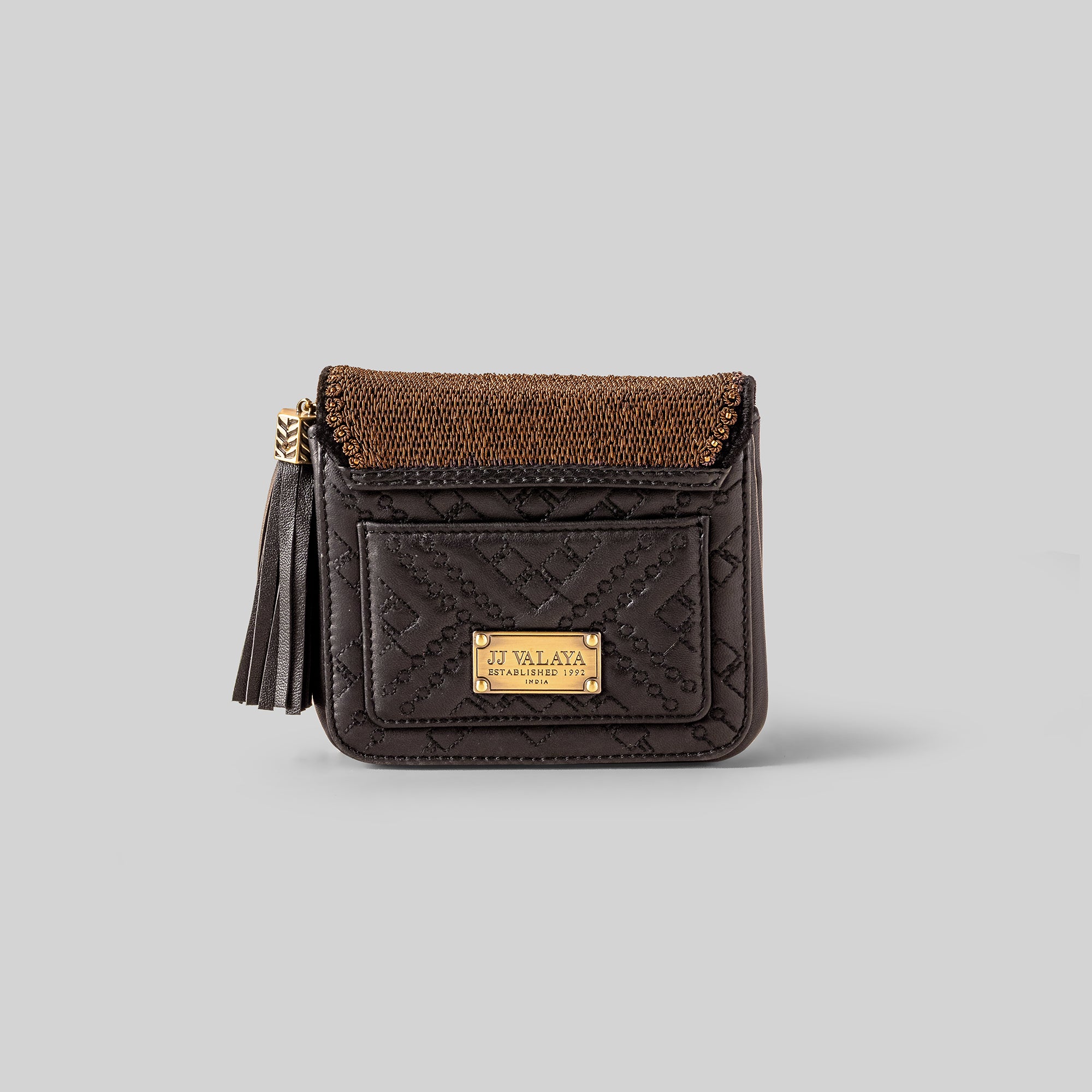 Rust Black Mini Flap Bag