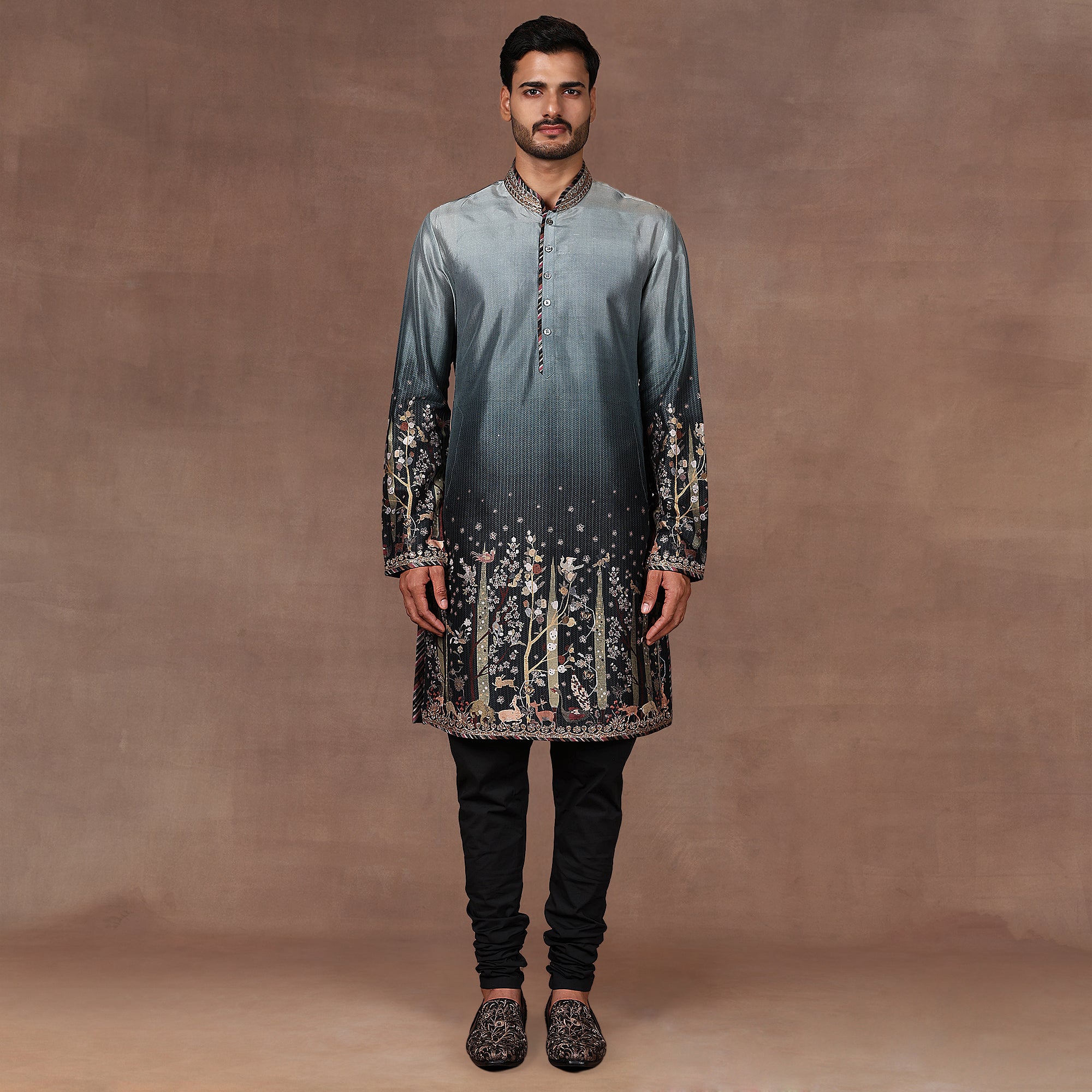 Sage - Emerald Ombre Kurta Set | EAST
