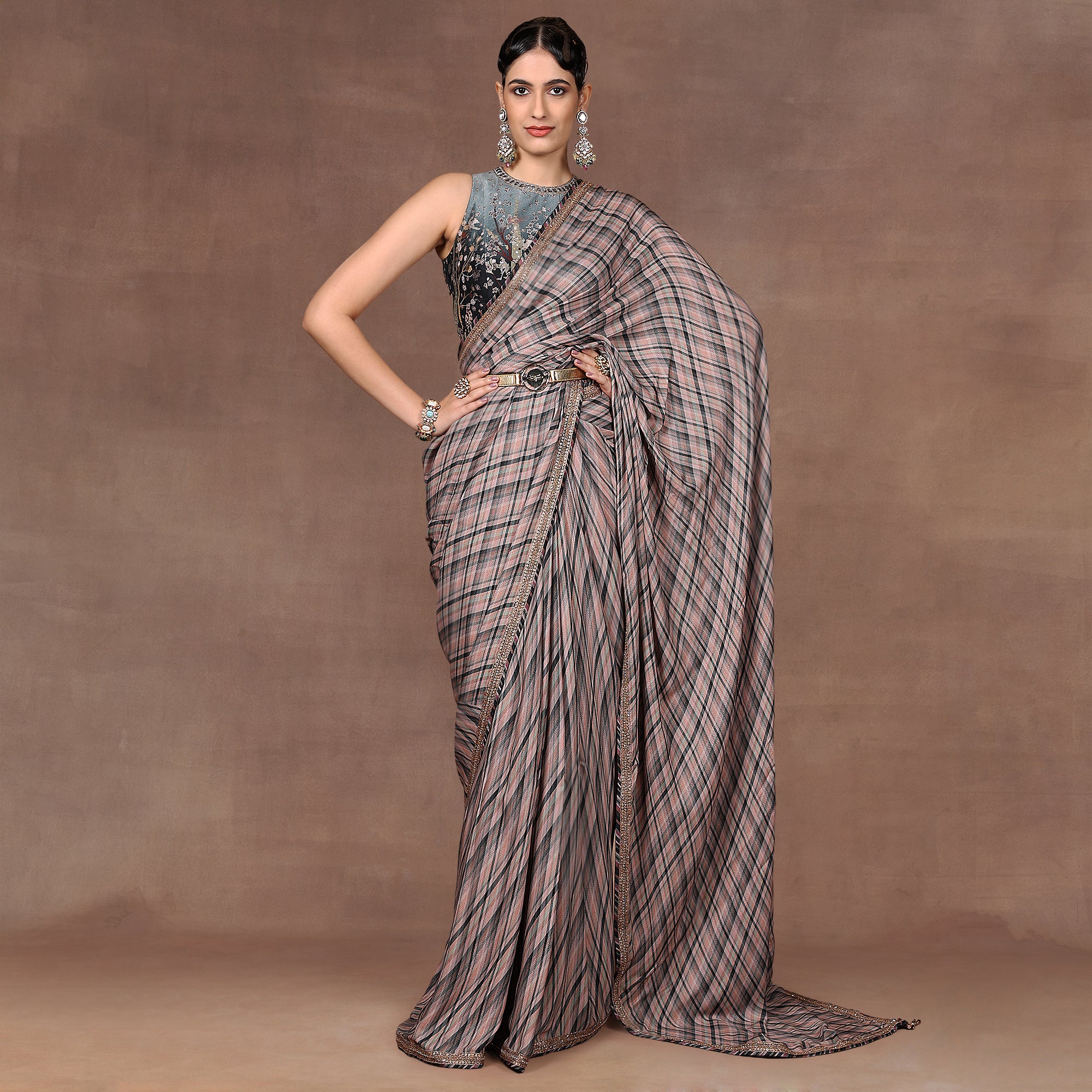 Sage - Emerlad Ombre Saree Set | EAST